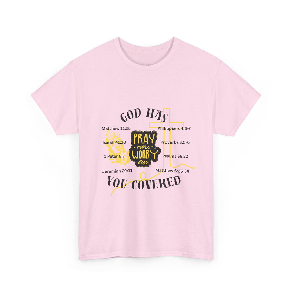 “Pray More, Worry Less” — T-Shirt