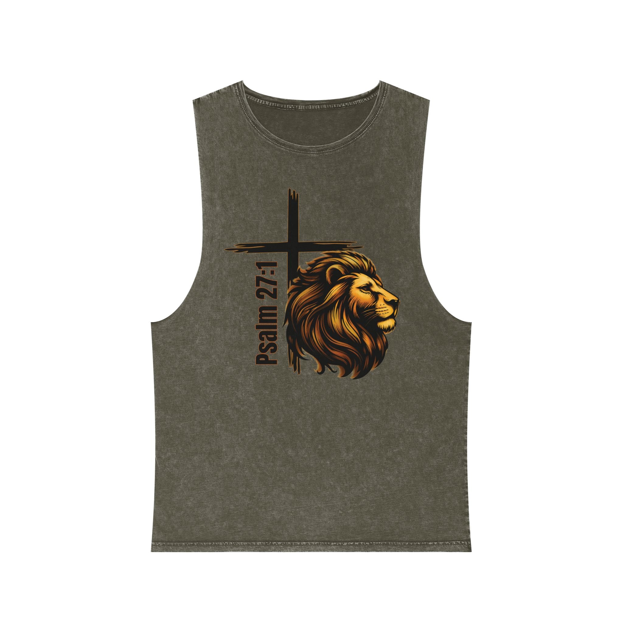 Psalm 27:1: "Whom Shall I Fear?" — Stonewash Tank Top