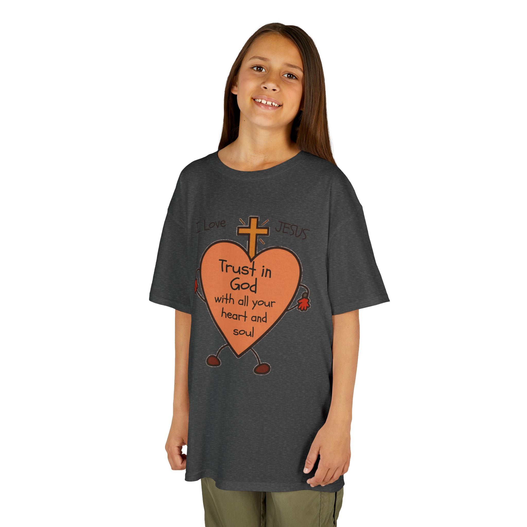 "Trust In God With Your Heart and Soul" - Kids Tee