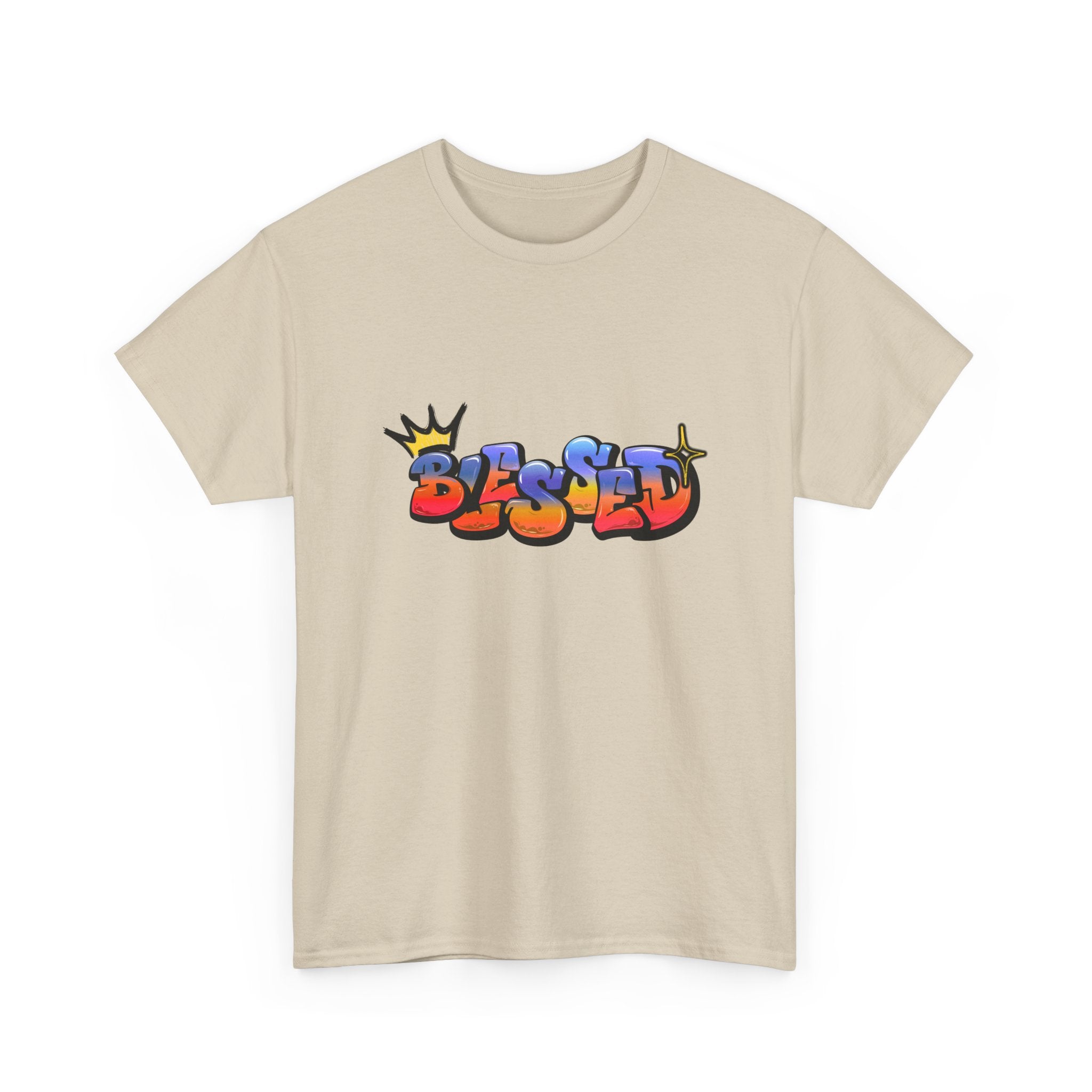 'Blessed' Crown Graffiti Tee