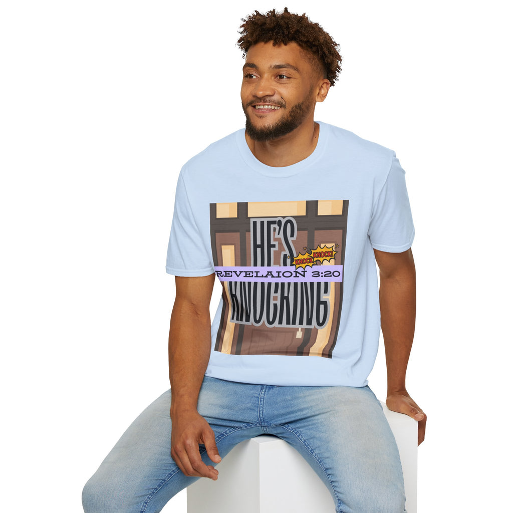“He’s Knocking” Revelation 3:20 — Graphic T‑Shirt