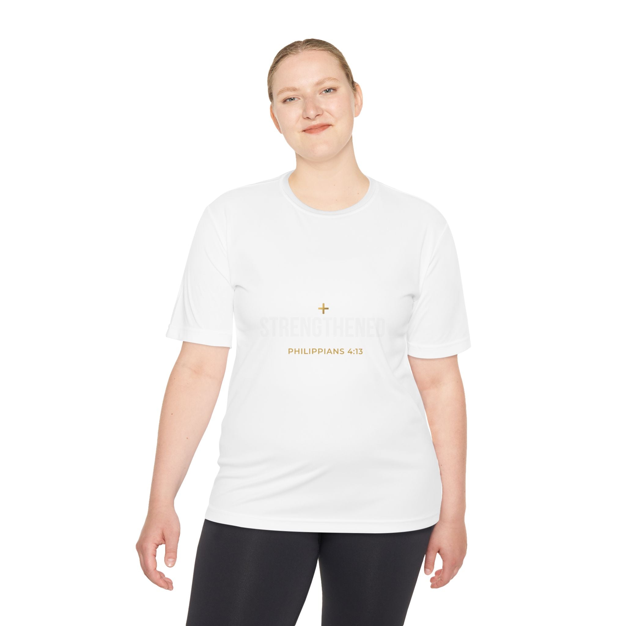 Philippians 4:13: 'Strengthen' Moisture-Wicking Tee