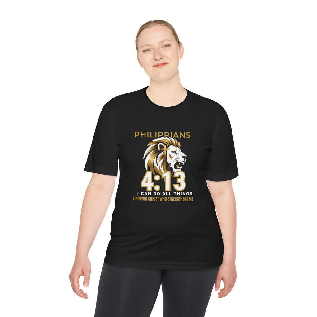 Philippians 4:13: "I Can Do All Things" — Moisture Wicking T-Shirt
