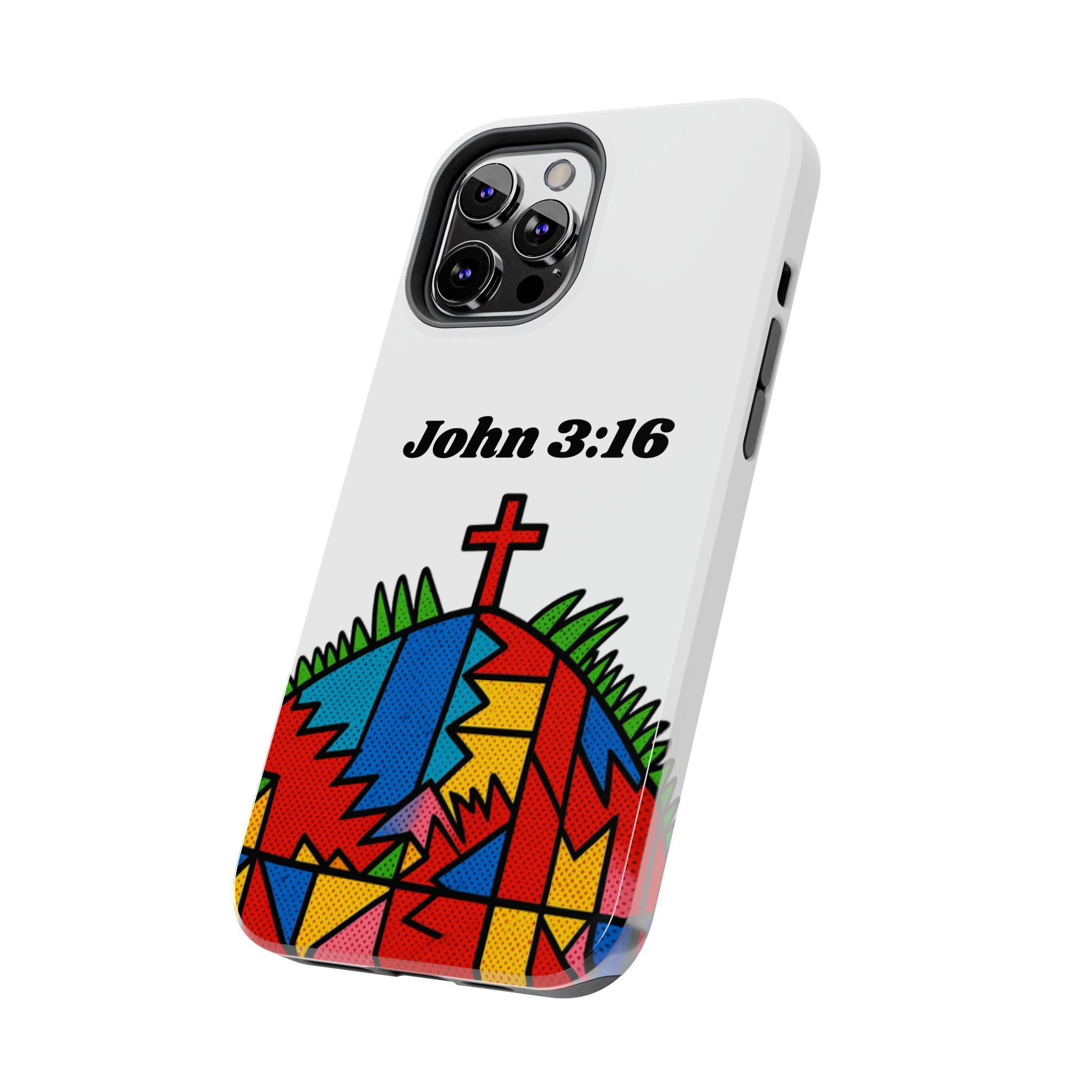 John 3:16 Christian Phone Case — Tough Religious Bible Verse Design