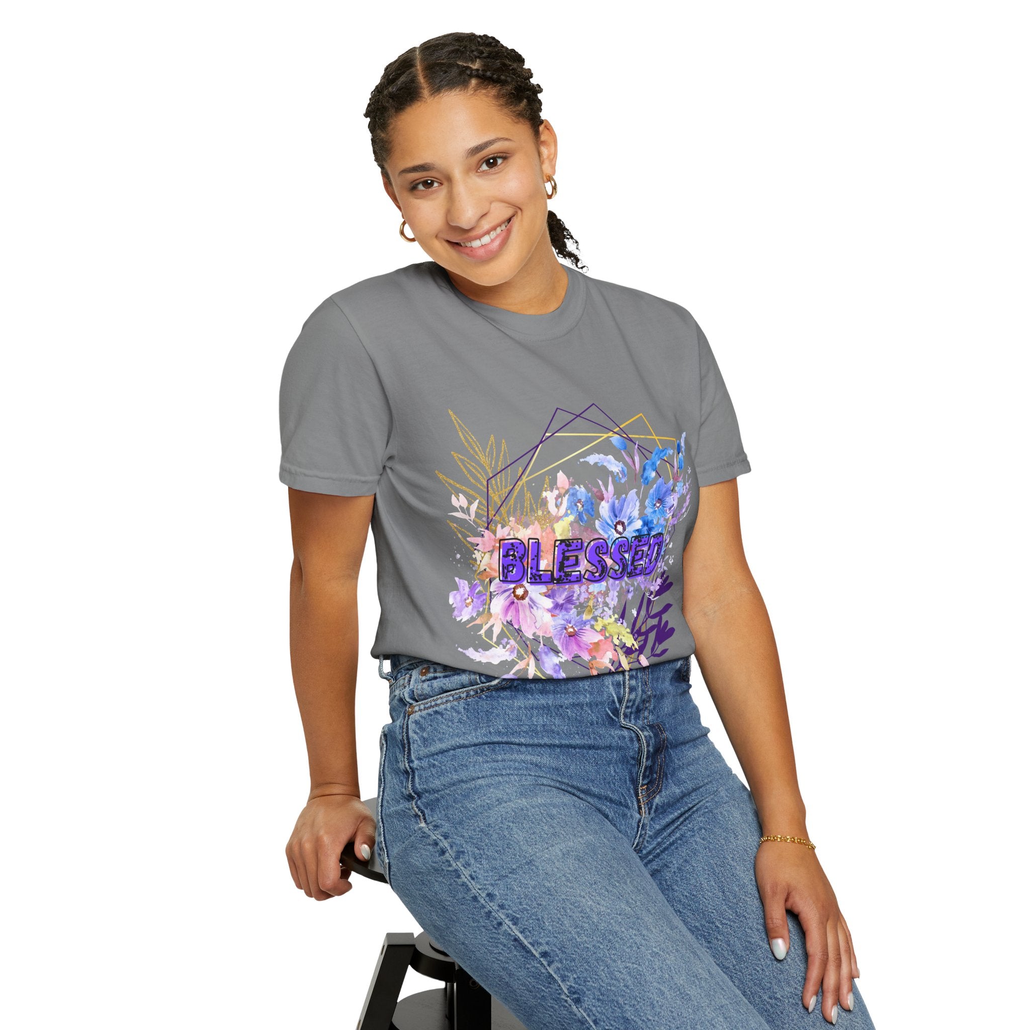 'Blessed'  — Floral T-Shirt