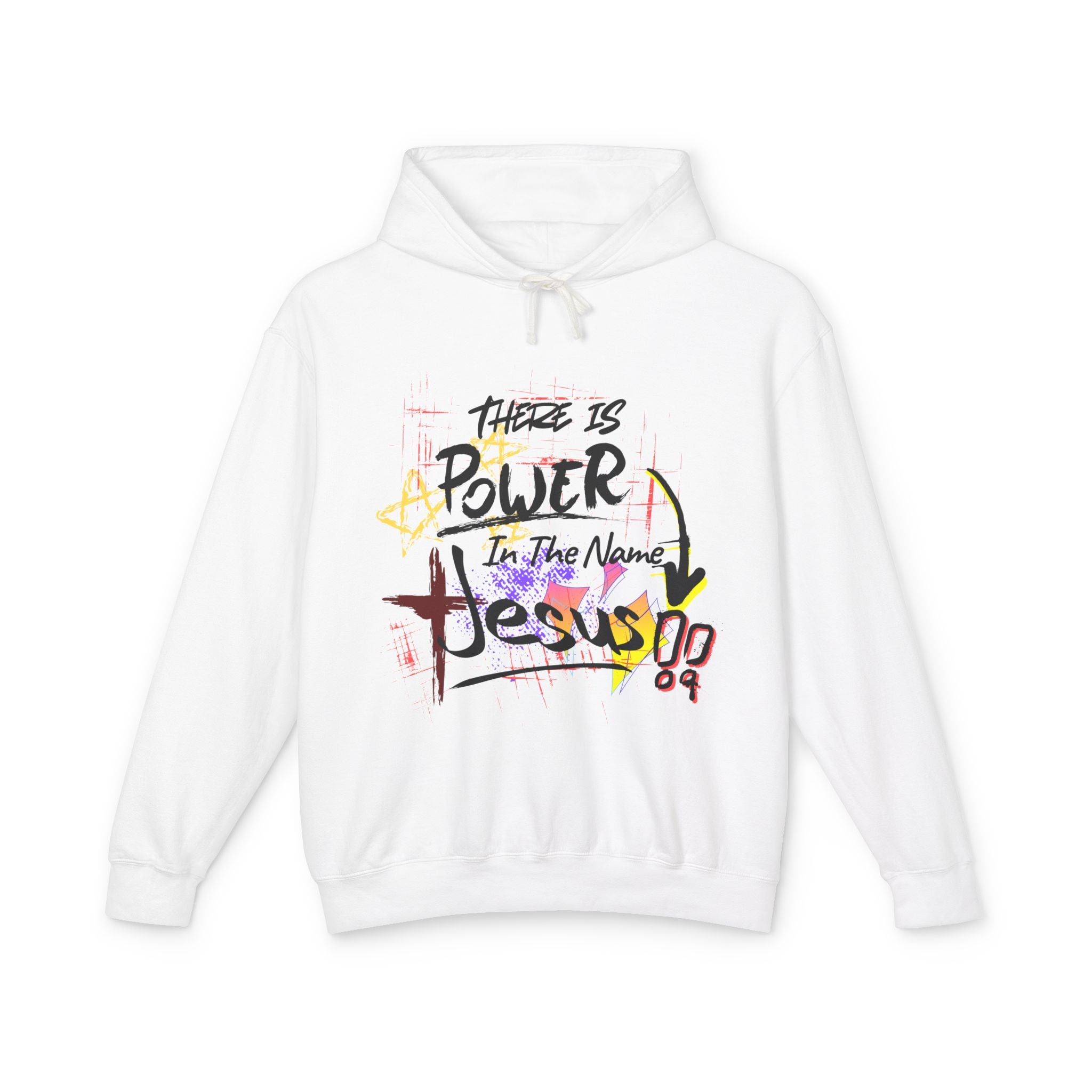 "There Is Power In The Name of Jesus" Lightweight Hooded Sweatshirt