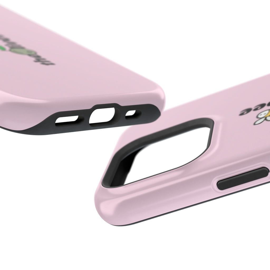 Pink Magnetic Impact-Resistant Phone Case — 'theolivetbee' , Shockproof MagSafe-Compatible Protection