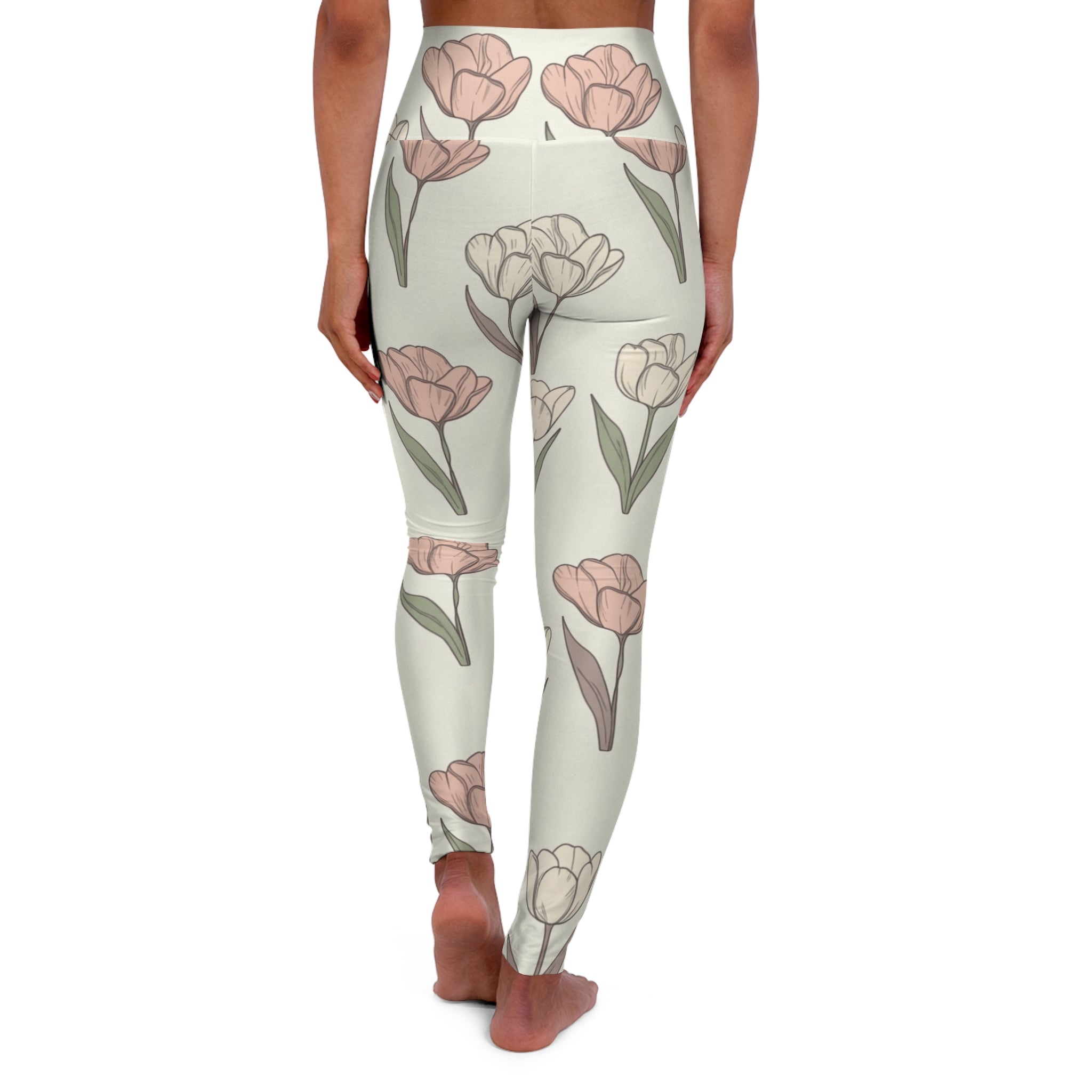 Floral Tulip —  High-Waist Yoga Leggings