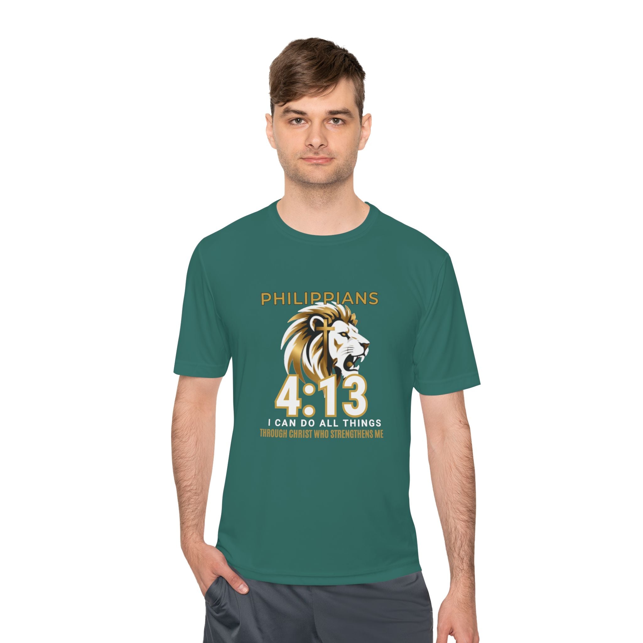 Philippians 4:13: "I Can Do All Things" — Moisture Wicking T-Shirt
