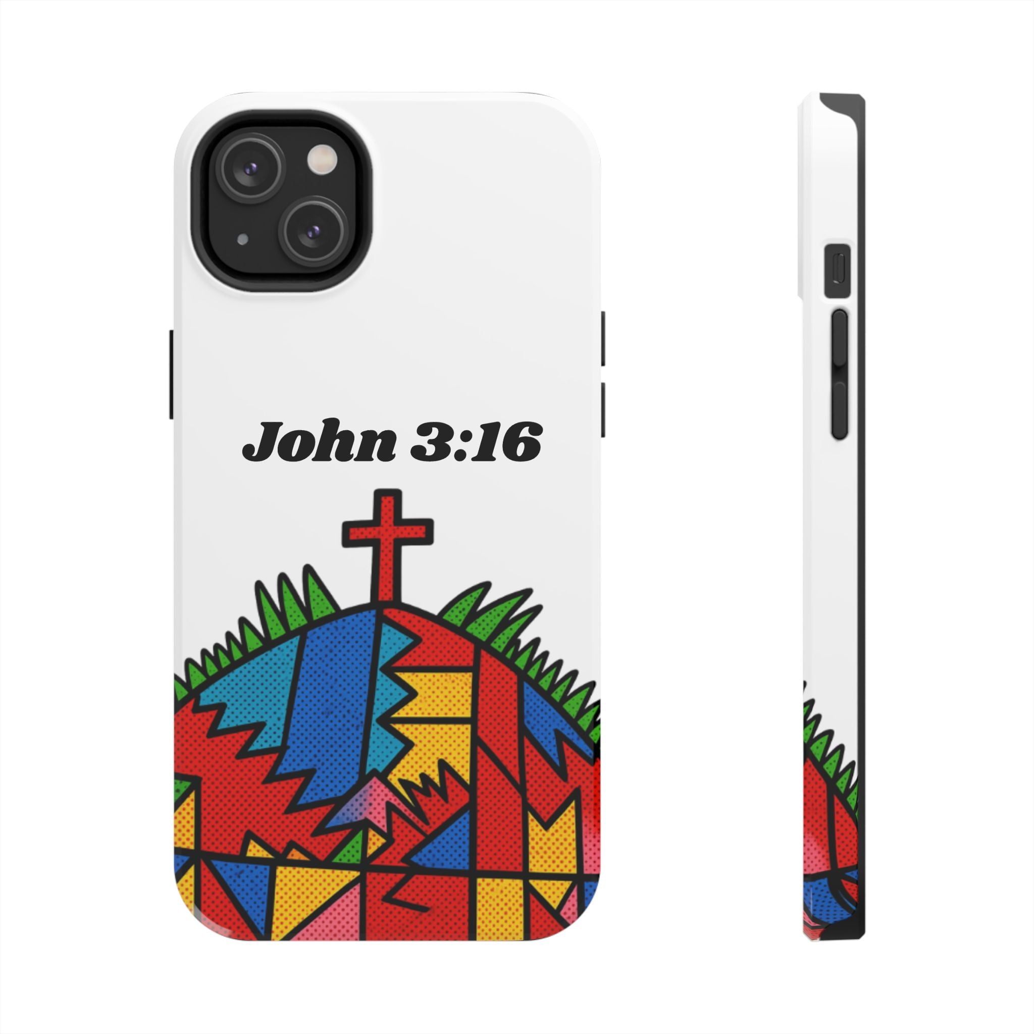 John 3:16 Christian Phone Case — Tough Religious Bible Verse Design