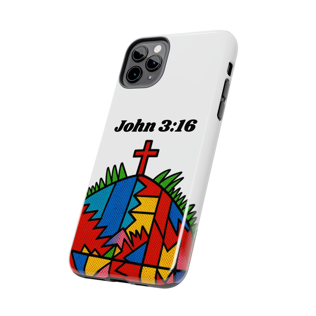 John 3:16 Christian Phone Case — Tough Religious Bible Verse Design