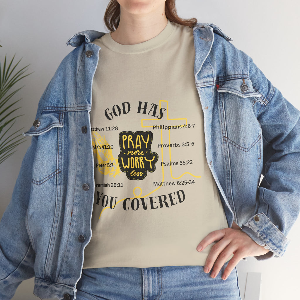 “Pray More, Worry Less” — T-Shirt