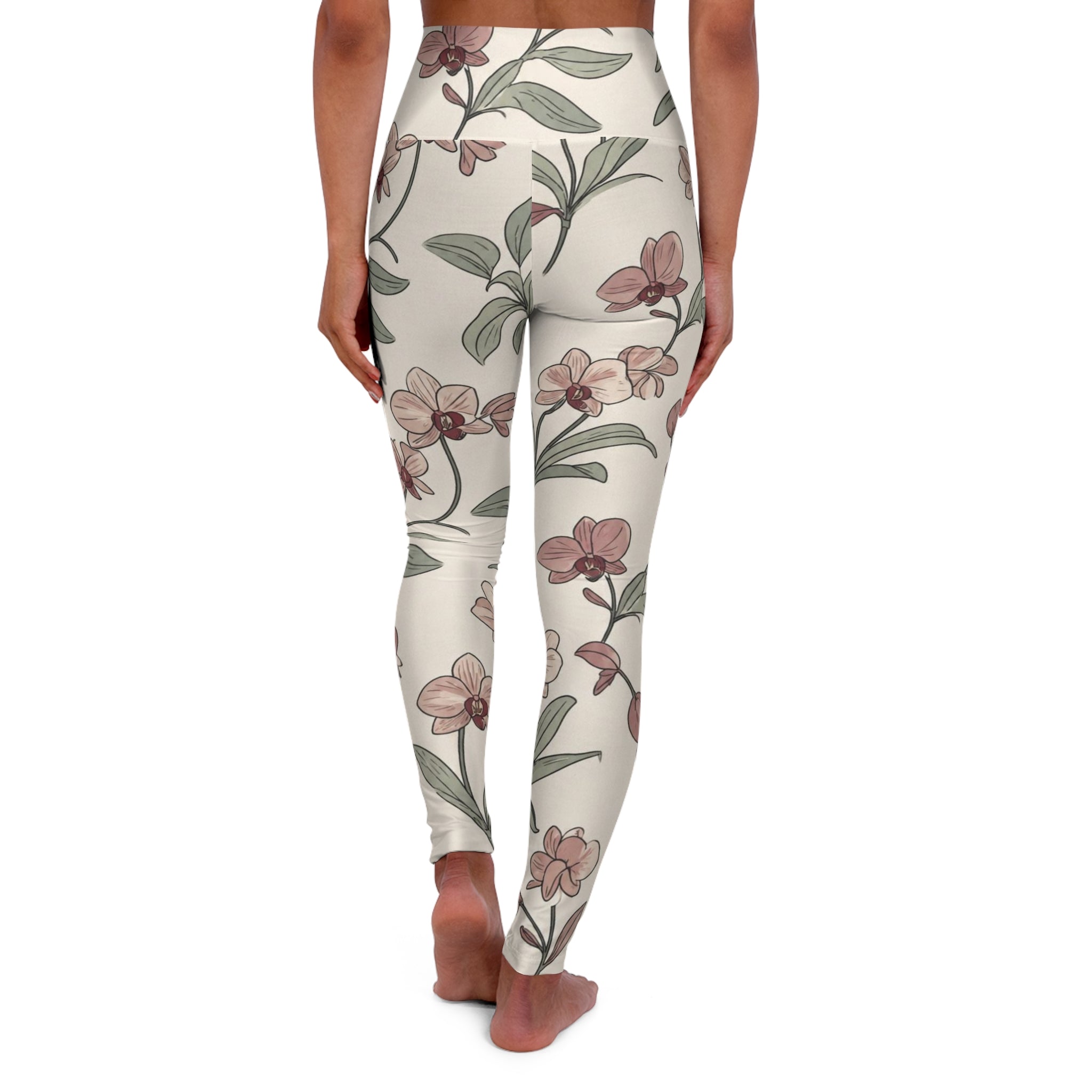 Botanical Print — High-Waist Yoga Leggings