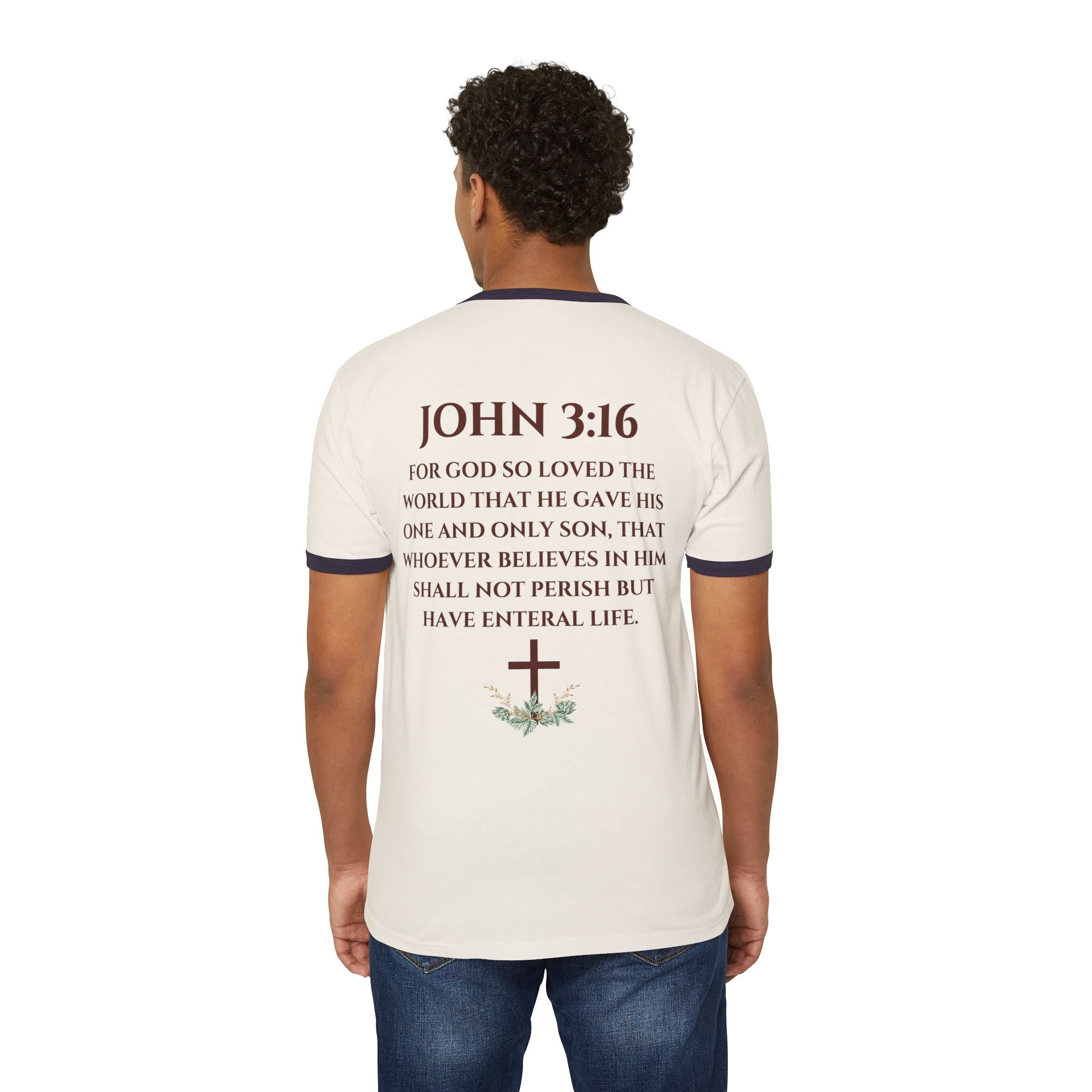 'Jesus The Lion & Lamb' - Ringer T-Shirt