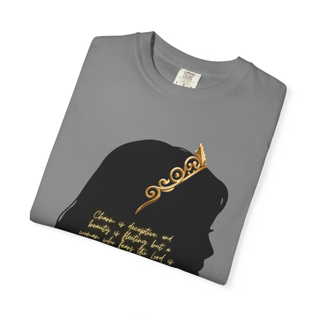 Proverbs 31:30 Gold Crown - T-Shirt