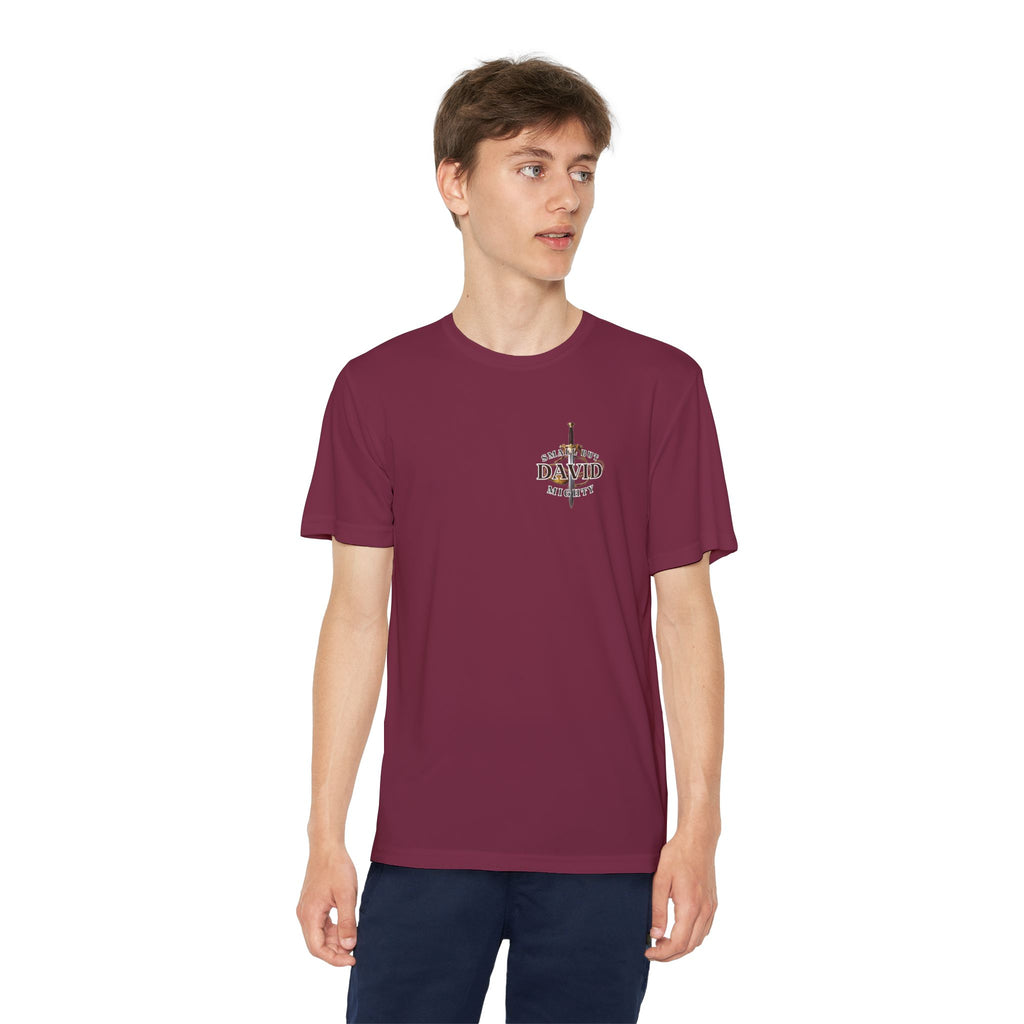 1 Timothy 4:12: 'Small But Mighty' Stones Youth Competitor Tee