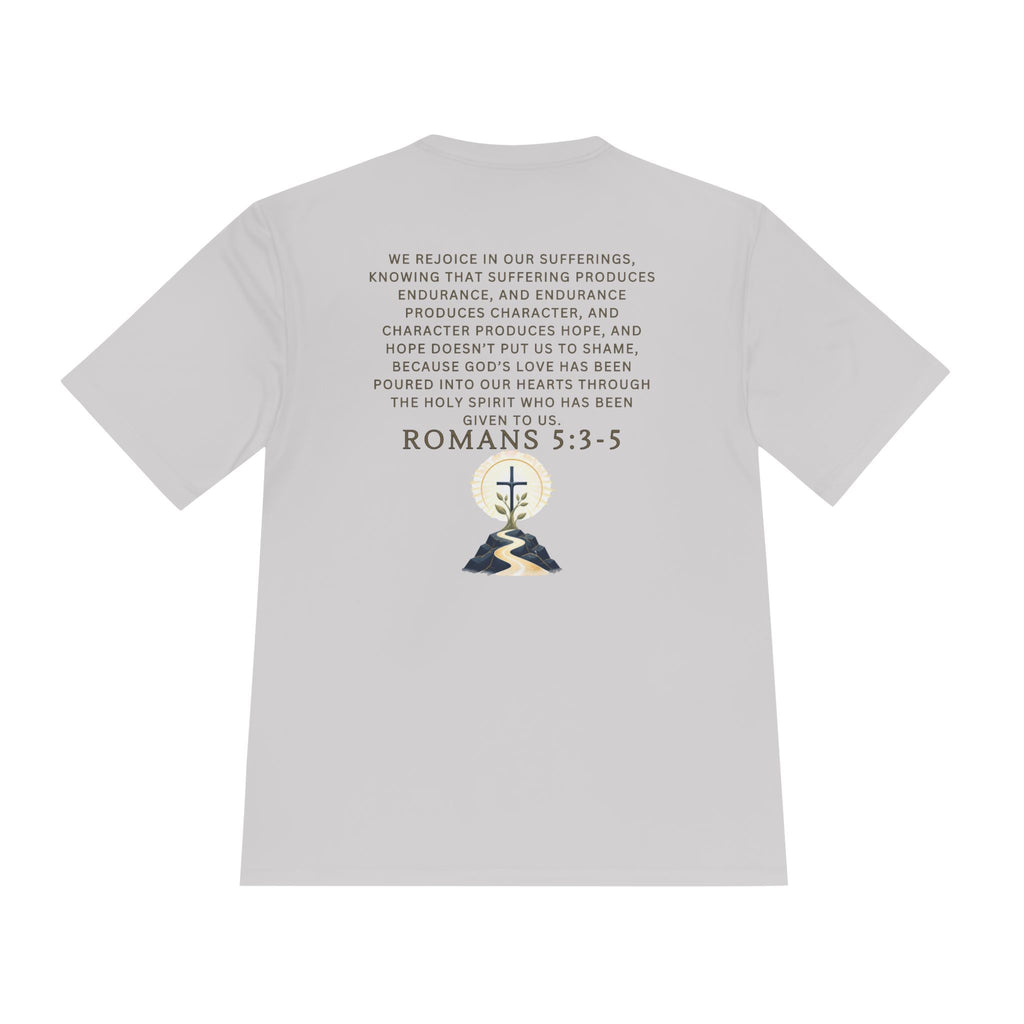 Romans 5:3-5 Christian workout T-Shirt
