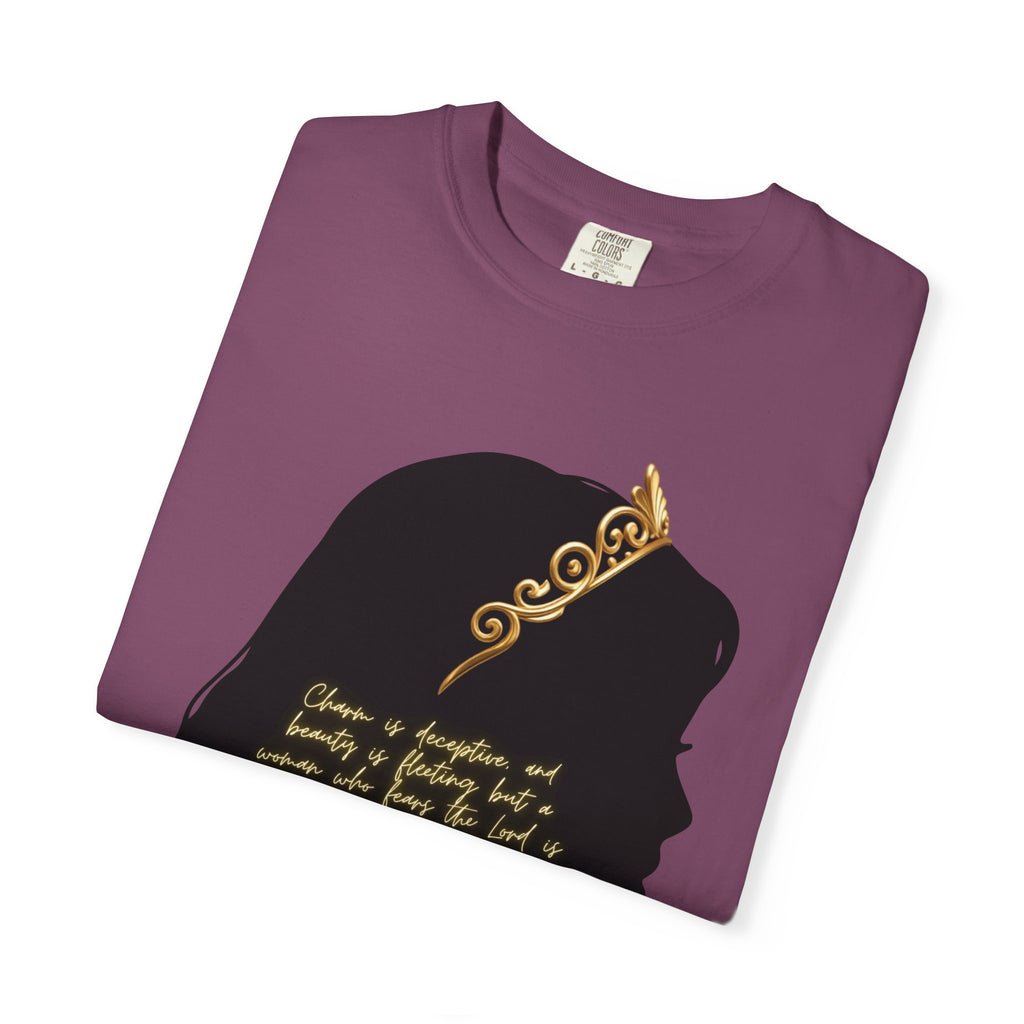 Proverbs 31:30 Gold Crown - T-Shirt