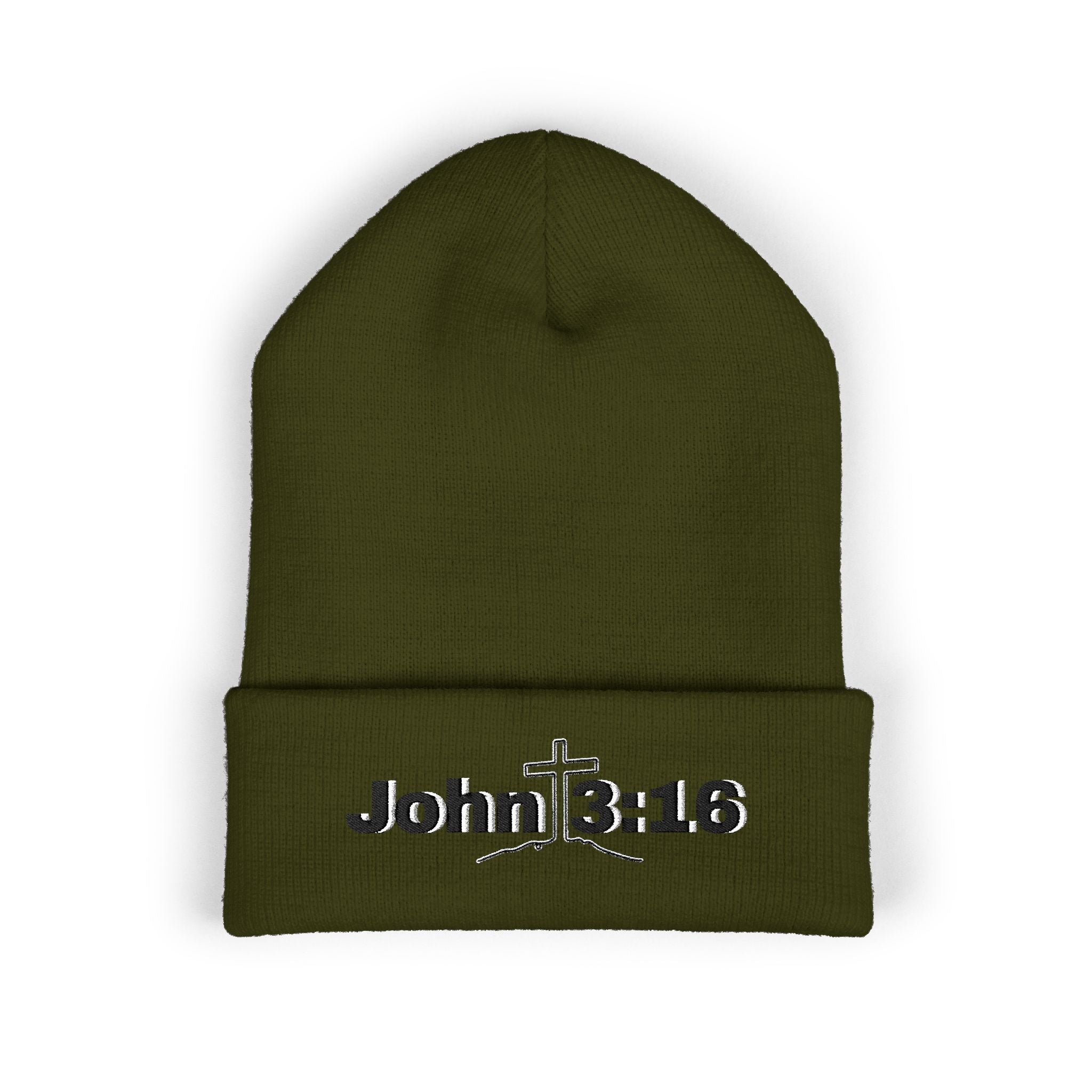 John 3:16 Embroidered Cuffed Beanie