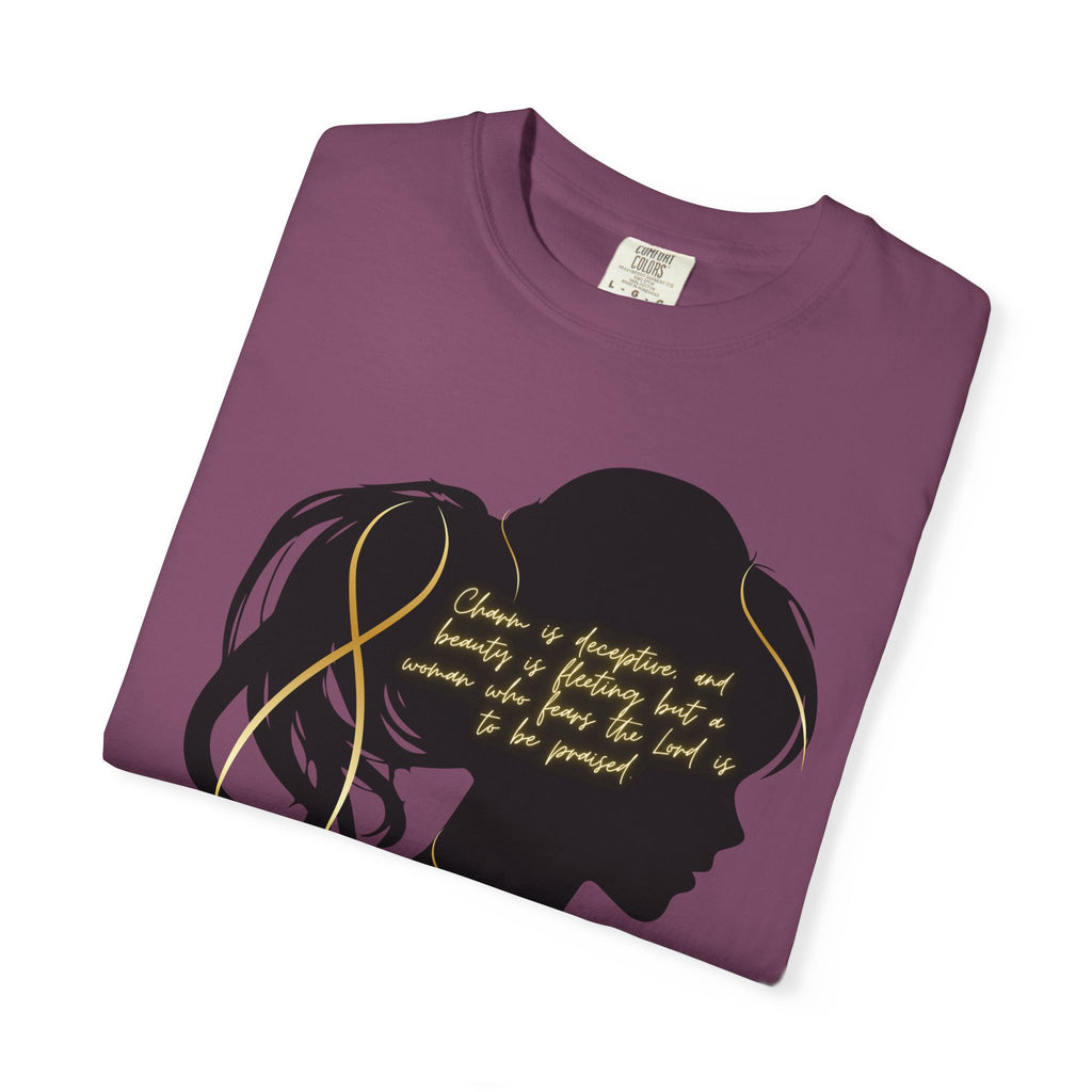Proverbs 31:30 Gold Heart- T-Shirt