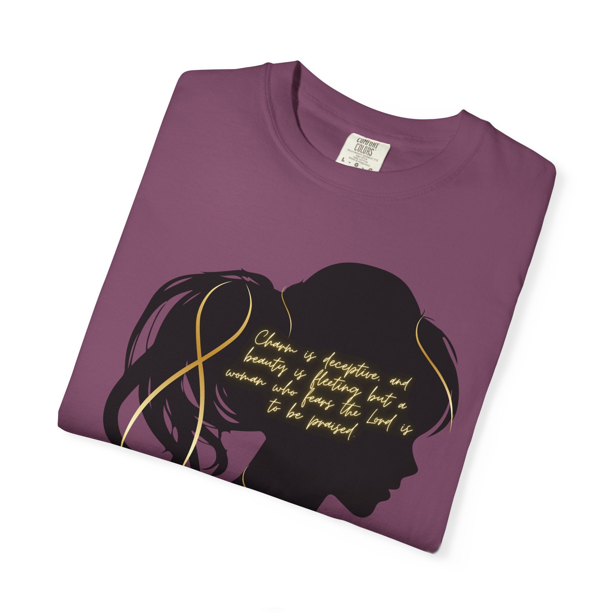Proverbs 31:30 Gold Heart- T-Shirt
