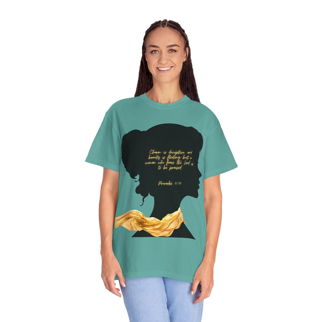 Proverbs 31:30 Gold Scarf - T-Shirt