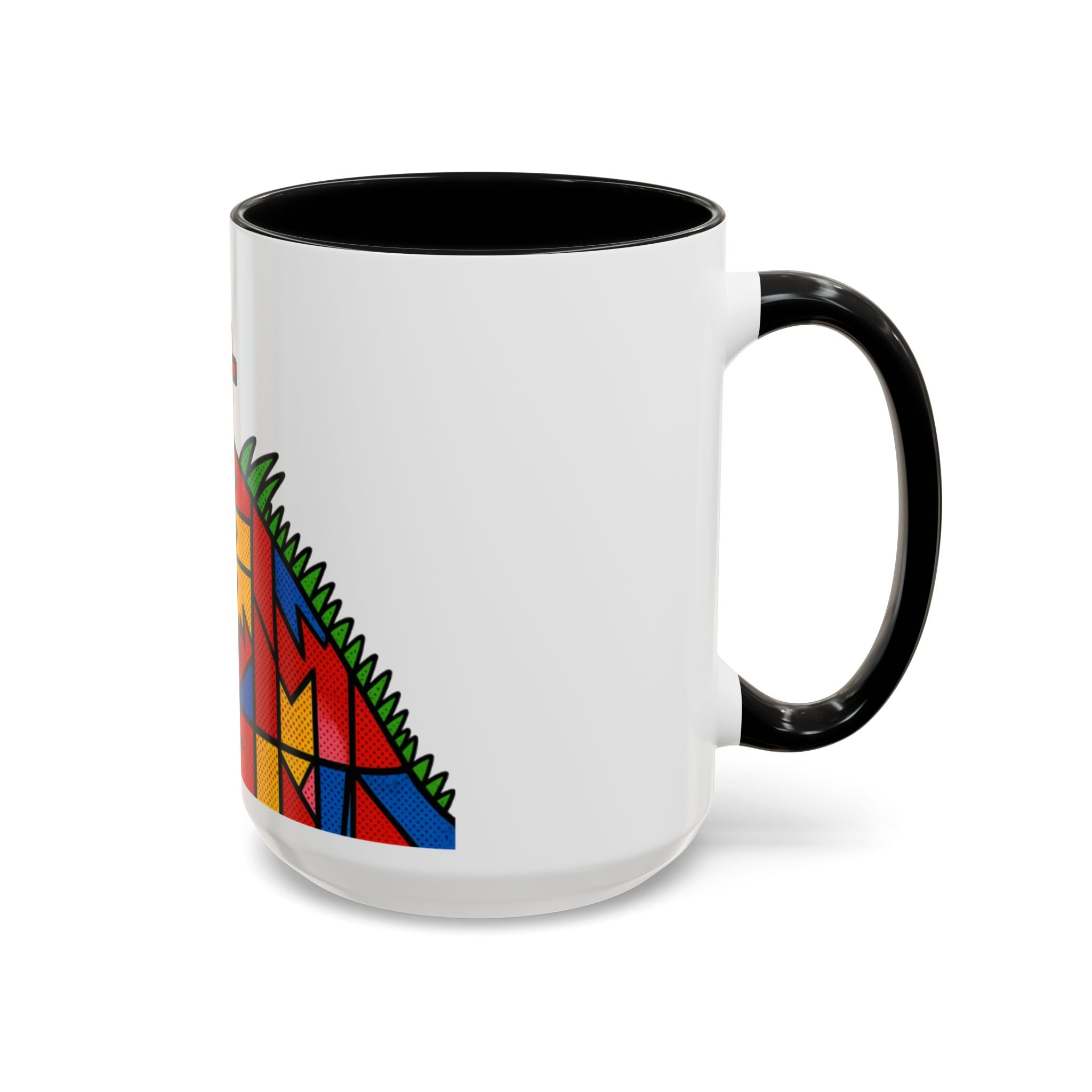 Colorful Christian Cross Accent Coffee Mug — Vibrant Faith Art (11/15oz)