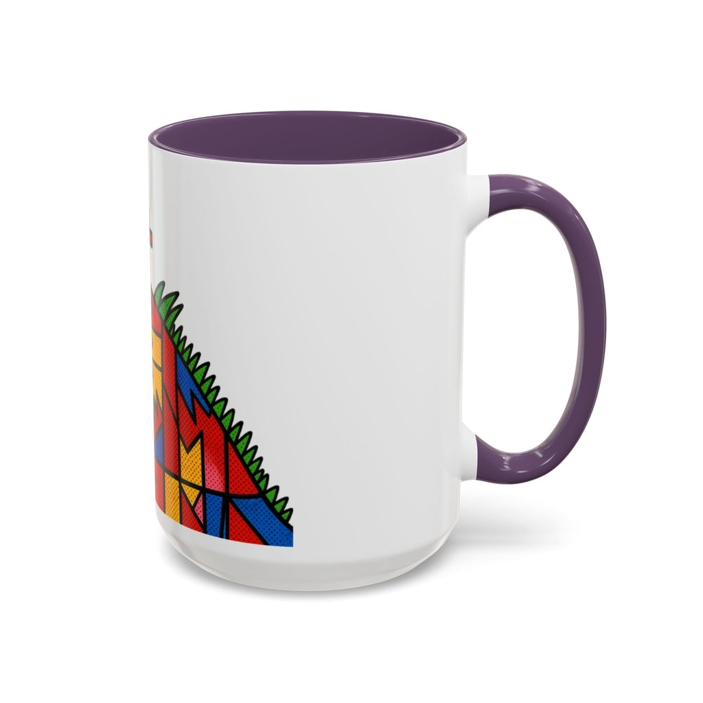 Colorful Christian Cross Accent Coffee Mug — Vibrant Faith Art (11/15oz)