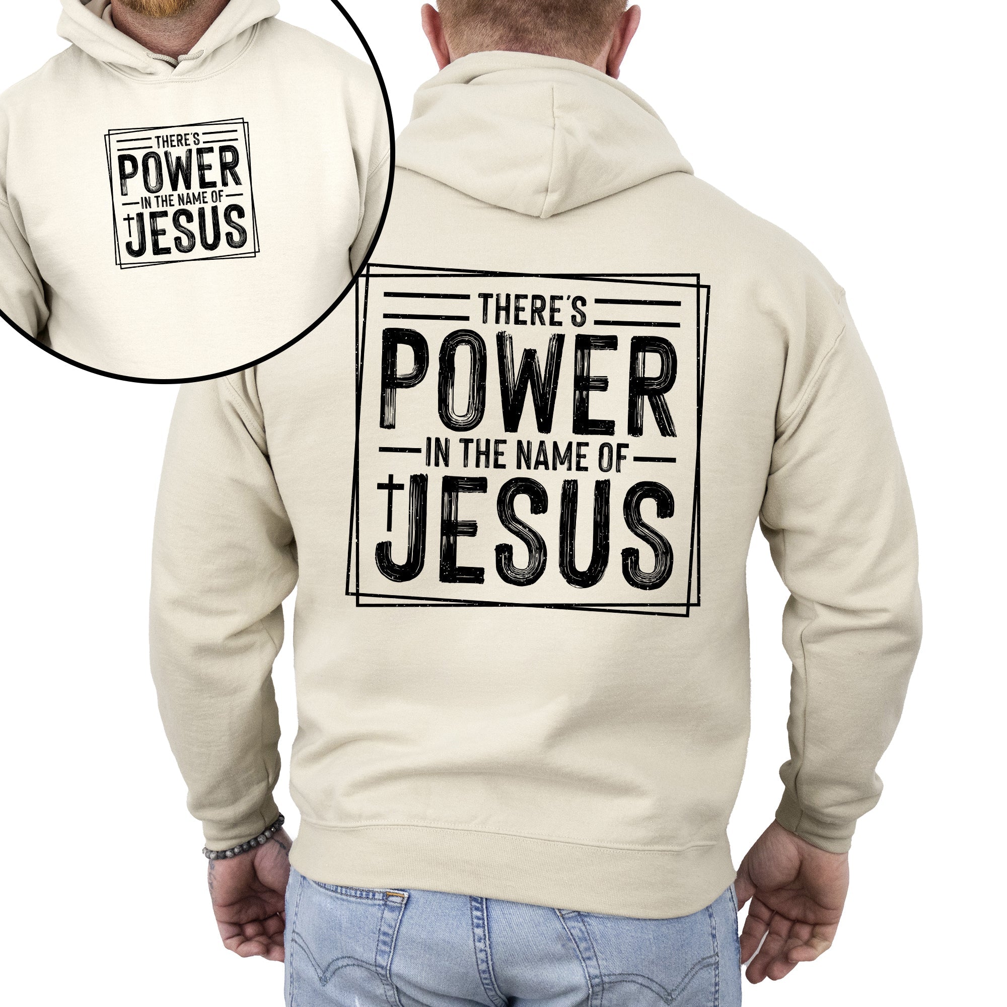 There's Power In The Name Of Jesus, Christian, Religious, Faith, Gospel Hoodie, Hooded Sweatshirt