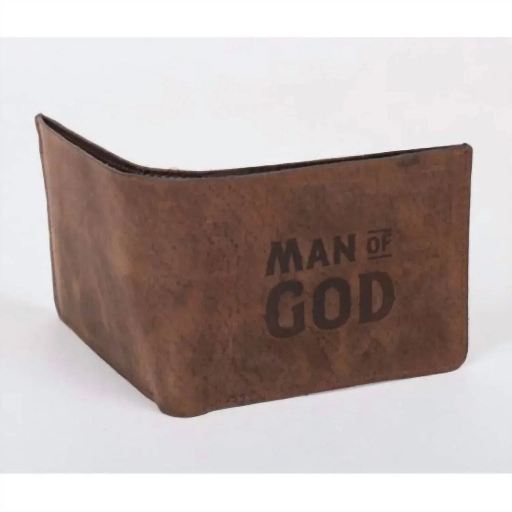 Men's Man Of God Genuine Leather Bifold Wallet