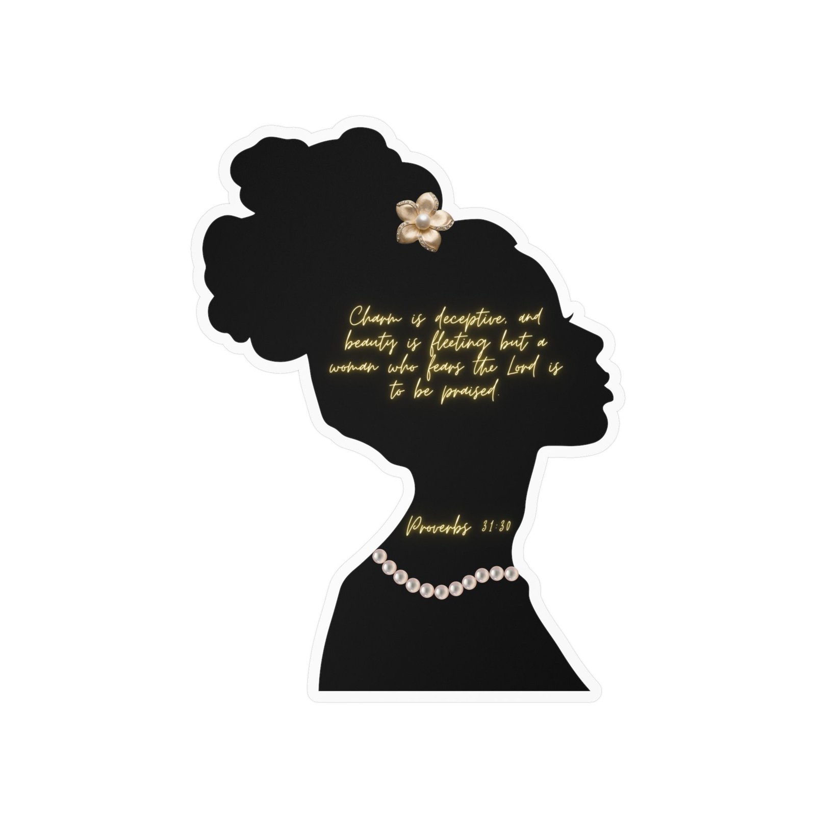 Proverbs 31:30: Pearls— Sticker - Image 9