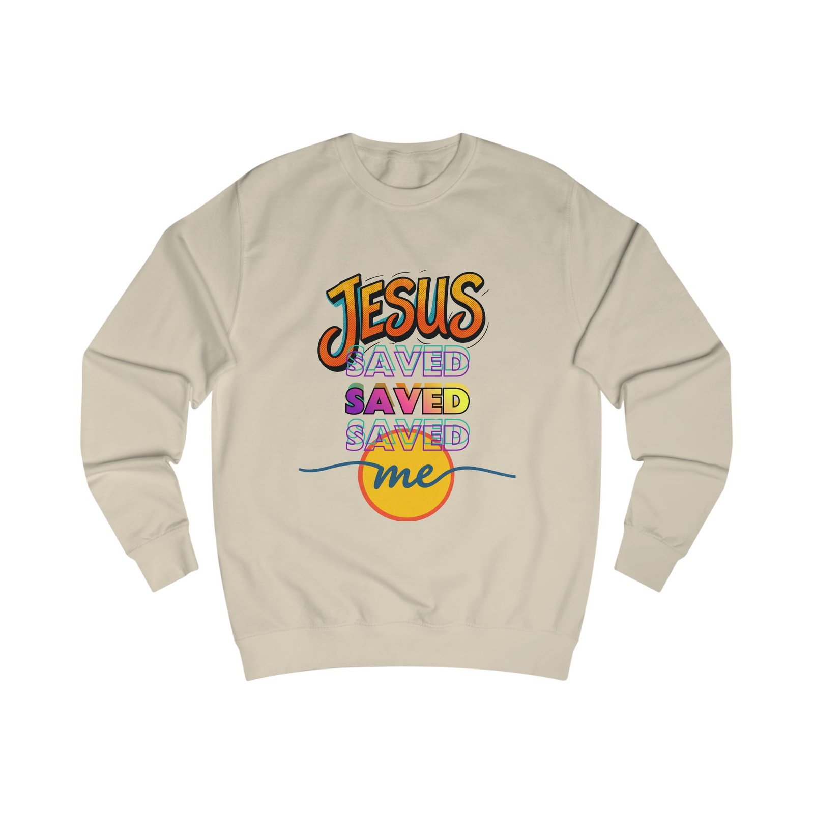 "Jesus Saved Me" — Retro Sweatshirt - Image 3