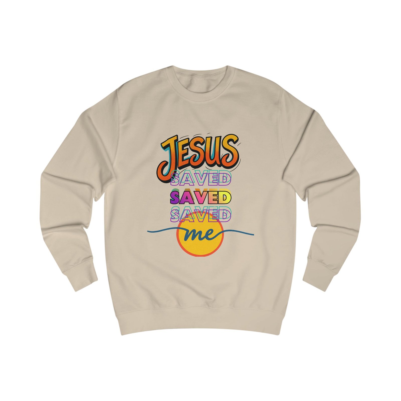 "Jesus Saved Me" — Retro Sweatshirt - Image 4