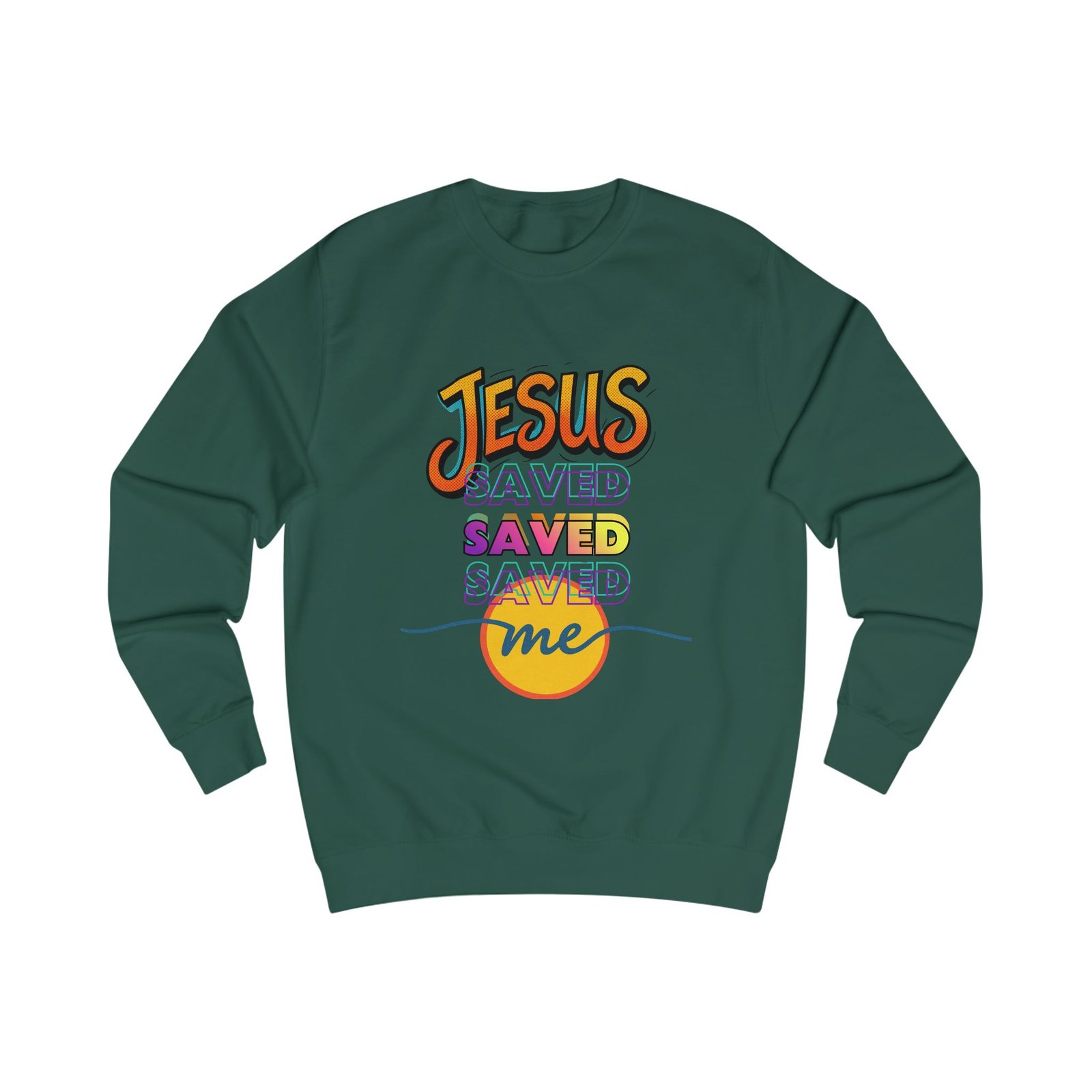 "Jesus Saved Me" — Retro Sweatshirt - Image 9