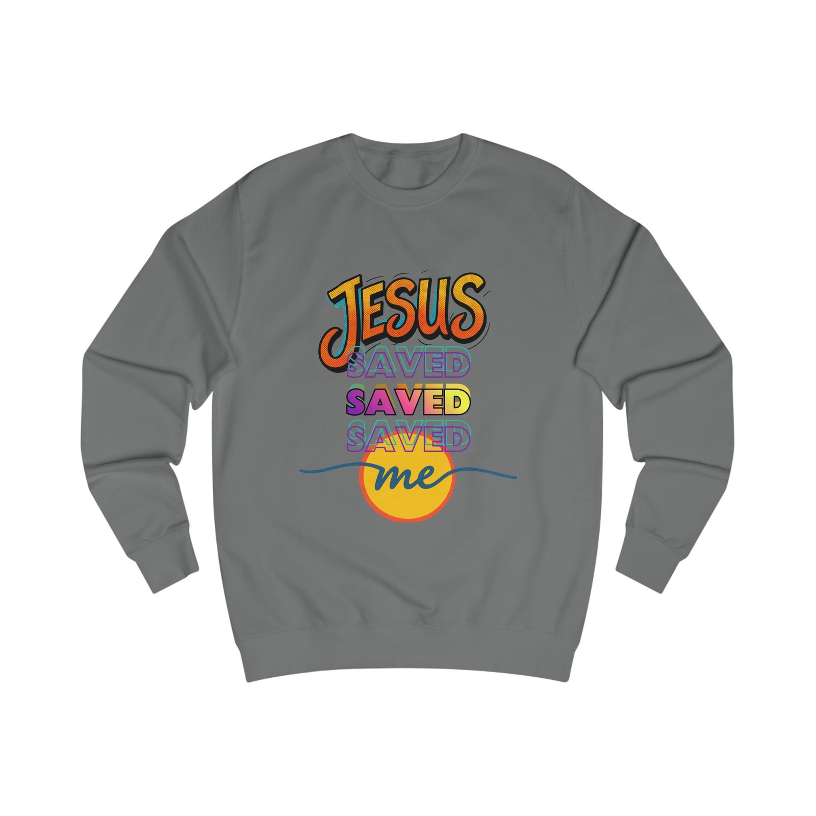 "Jesus Saved Me" — Retro Sweatshirt - Image 11