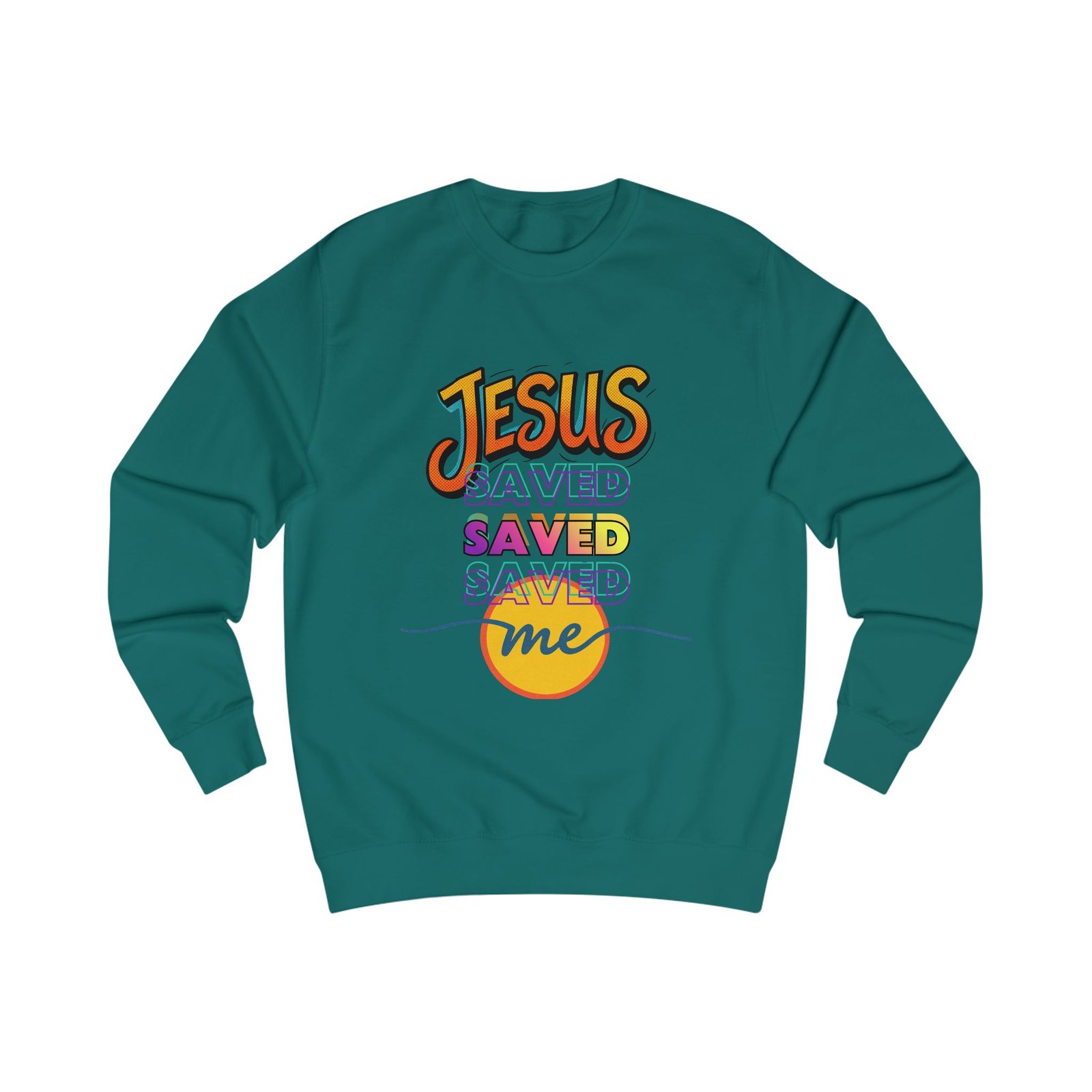 "Jesus Saved Me" — Retro Sweatshirt - Image 12