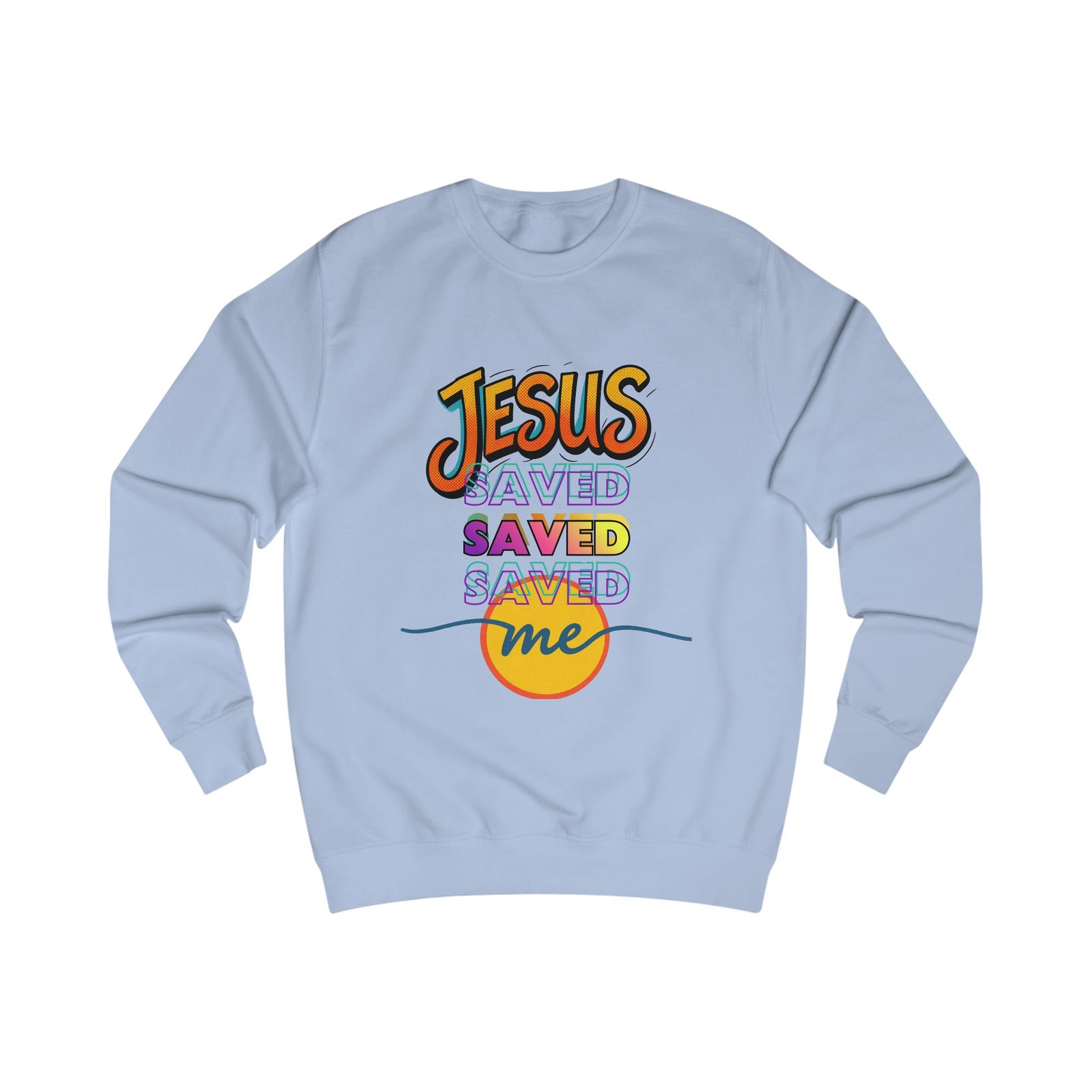 "Jesus Saved Me" — Retro Sweatshirt - Image 13