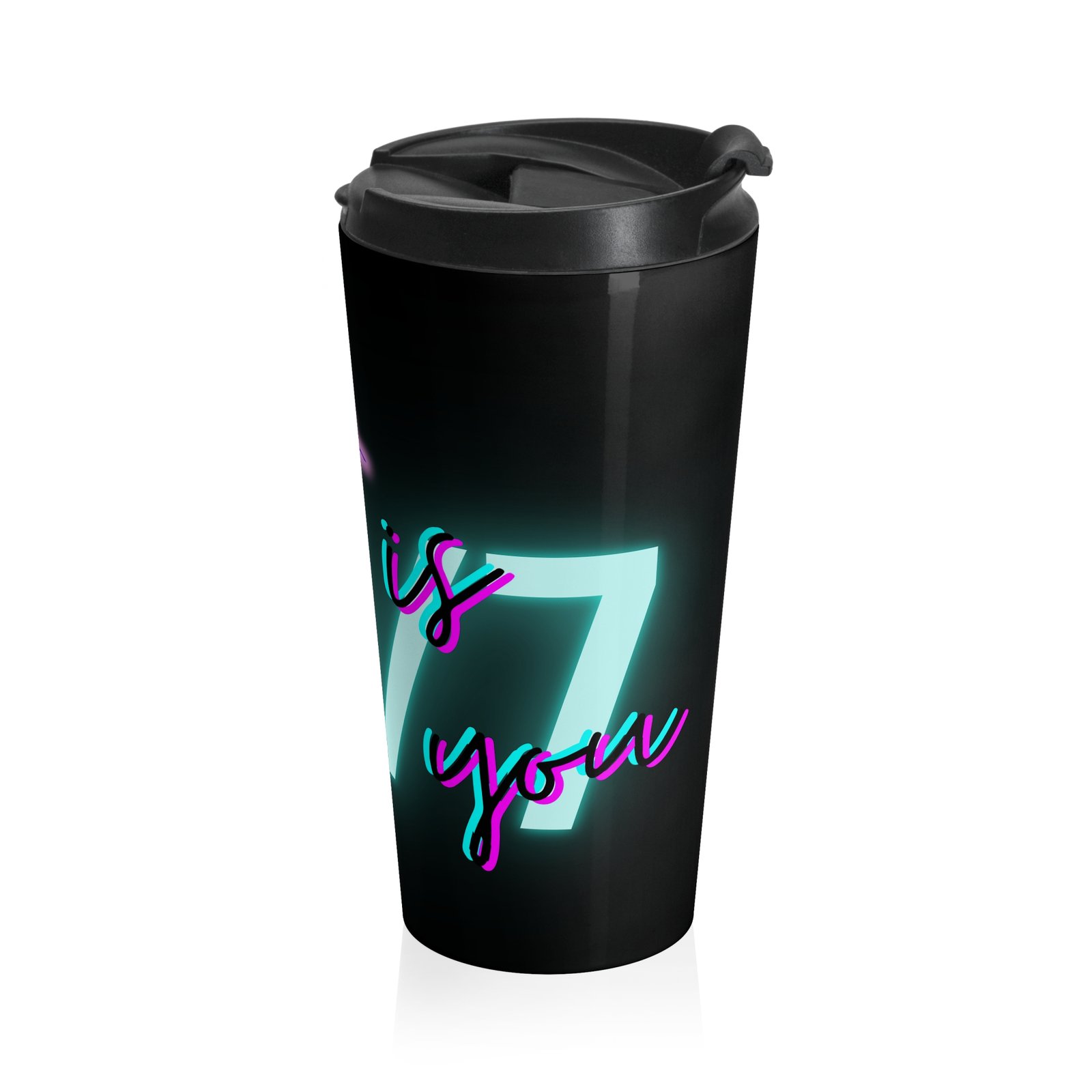 'He Is With You 24/7' - Stainless Steel Travel Mug - Image 4