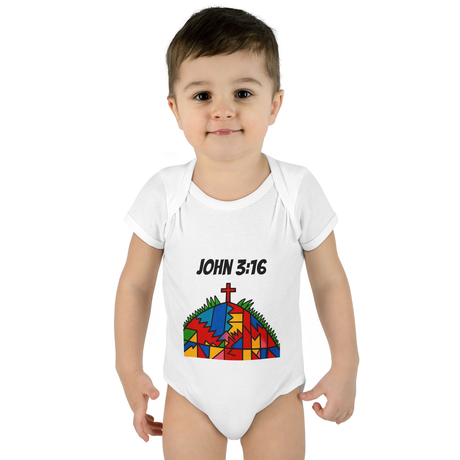 'John 3:16' - Infant Bodysuit - Image 3