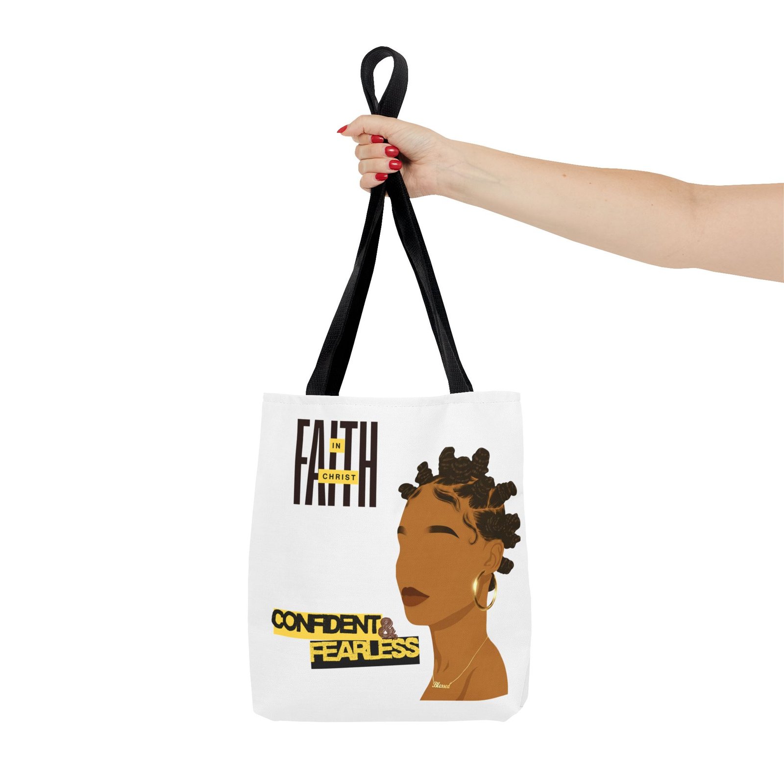 'Faith In Christ: Confident & Fearless' - Tote Bag - Image 3