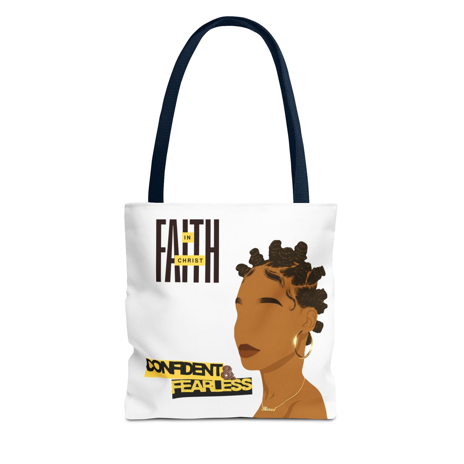 'Faith In Christ: Confident & Fearless' - Tote Bag - Image 9