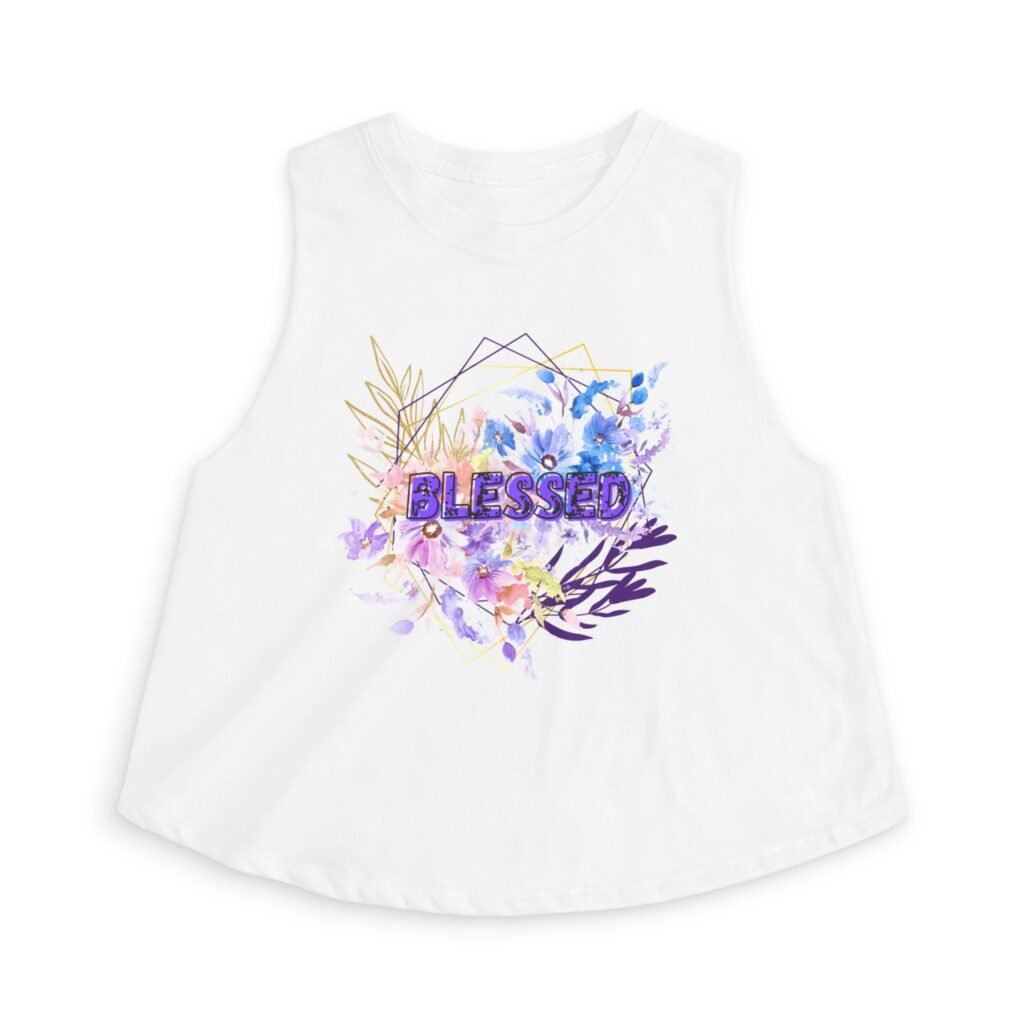 'Blessed'  — Floral Crop Top