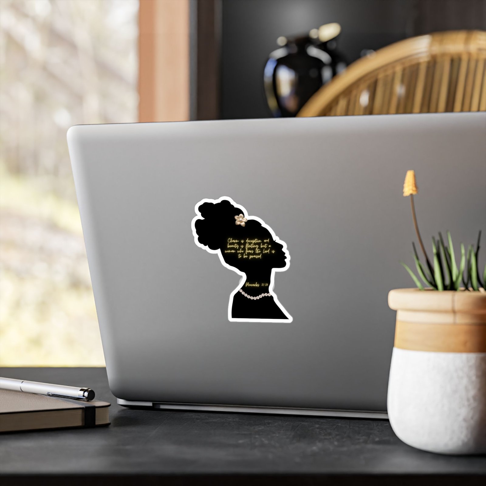 Proverbs 31:30: Pearls— Sticker - Image 8