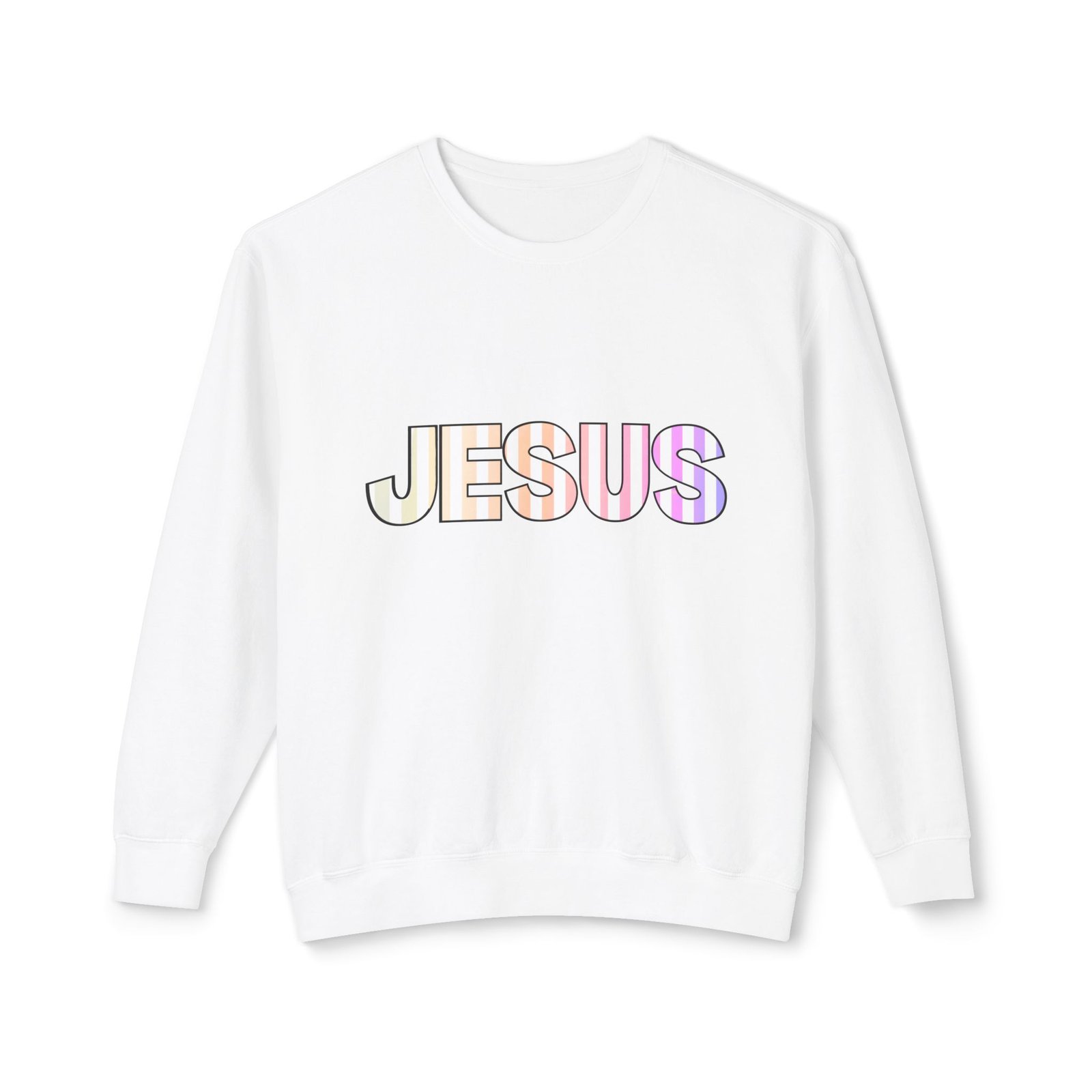 'Jesus' Striped - Crewneck