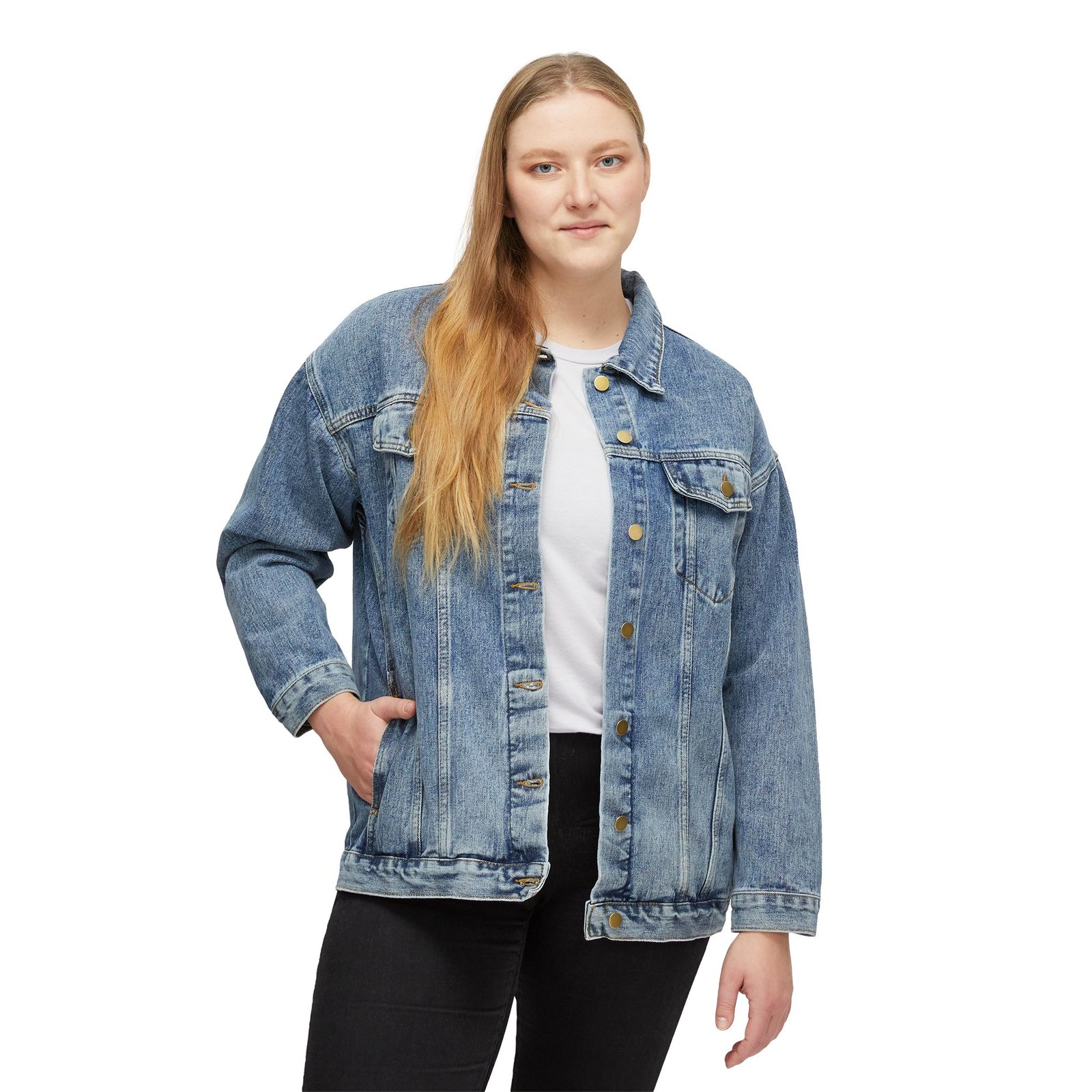 "Jesus Loves You" - Denim Jacket - Image 4