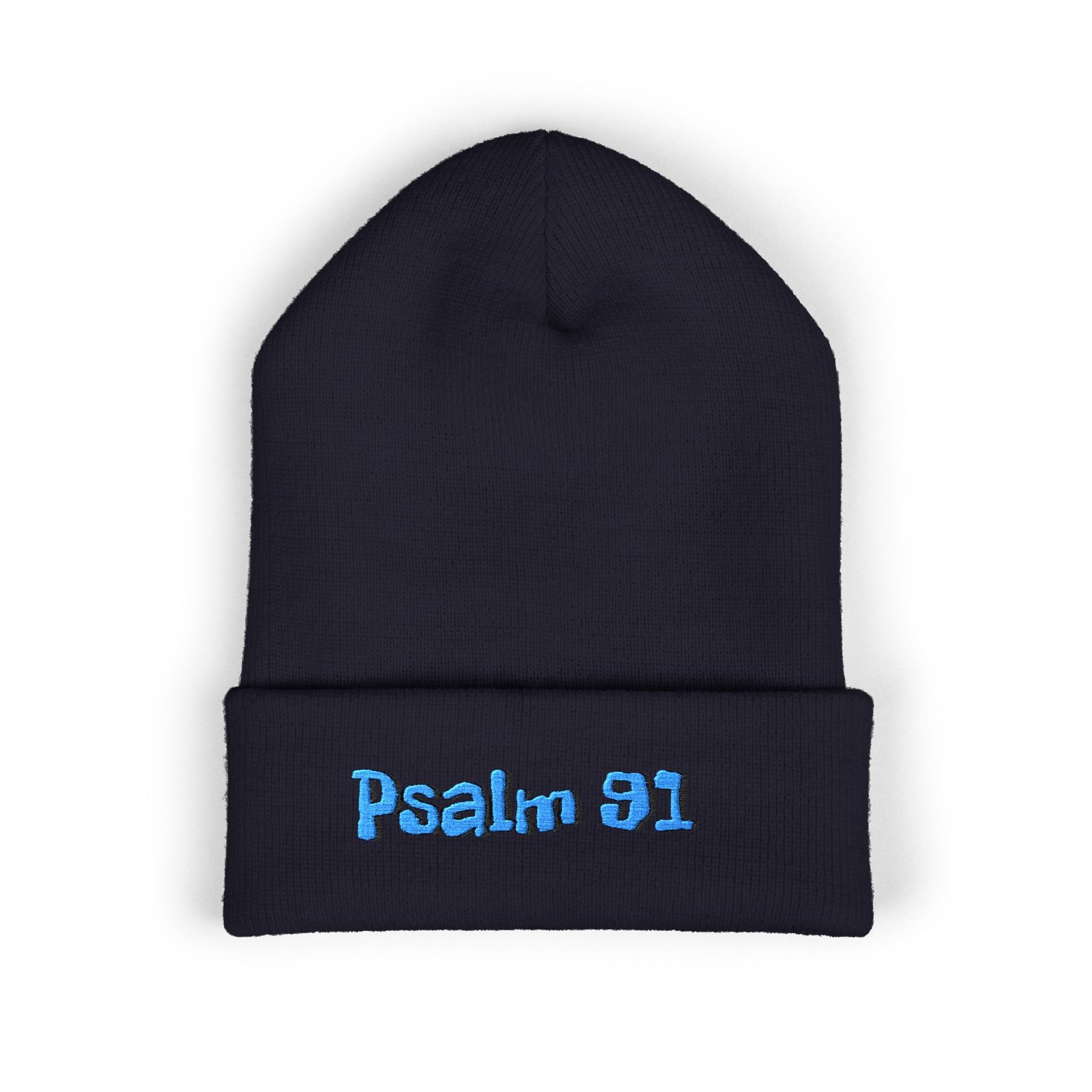 Psalm 91 Embroidered Cuffed Beanie - Image 16