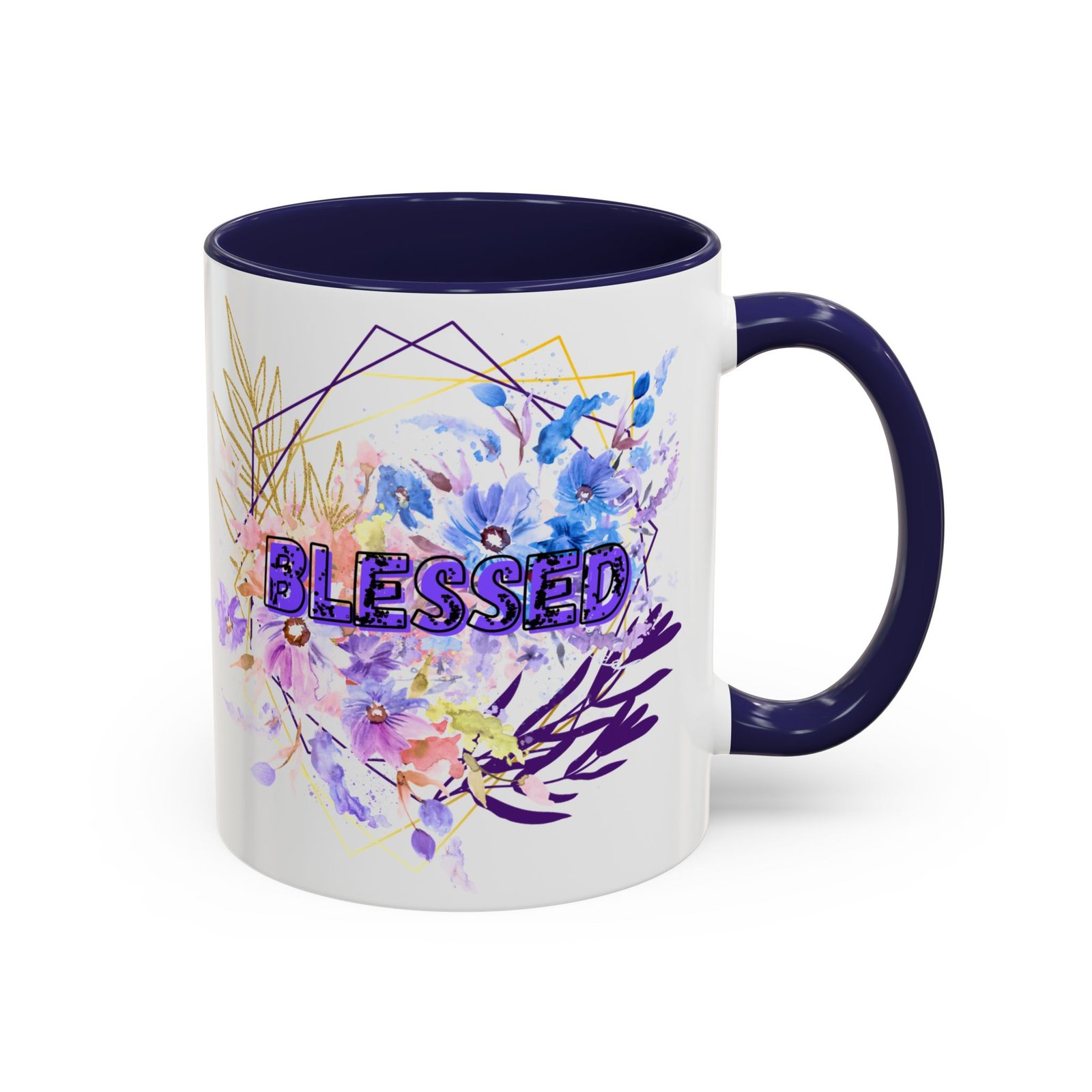 'Blessed' — Floral Accent Coffee Mug (11oz, 15oz) - Image 2