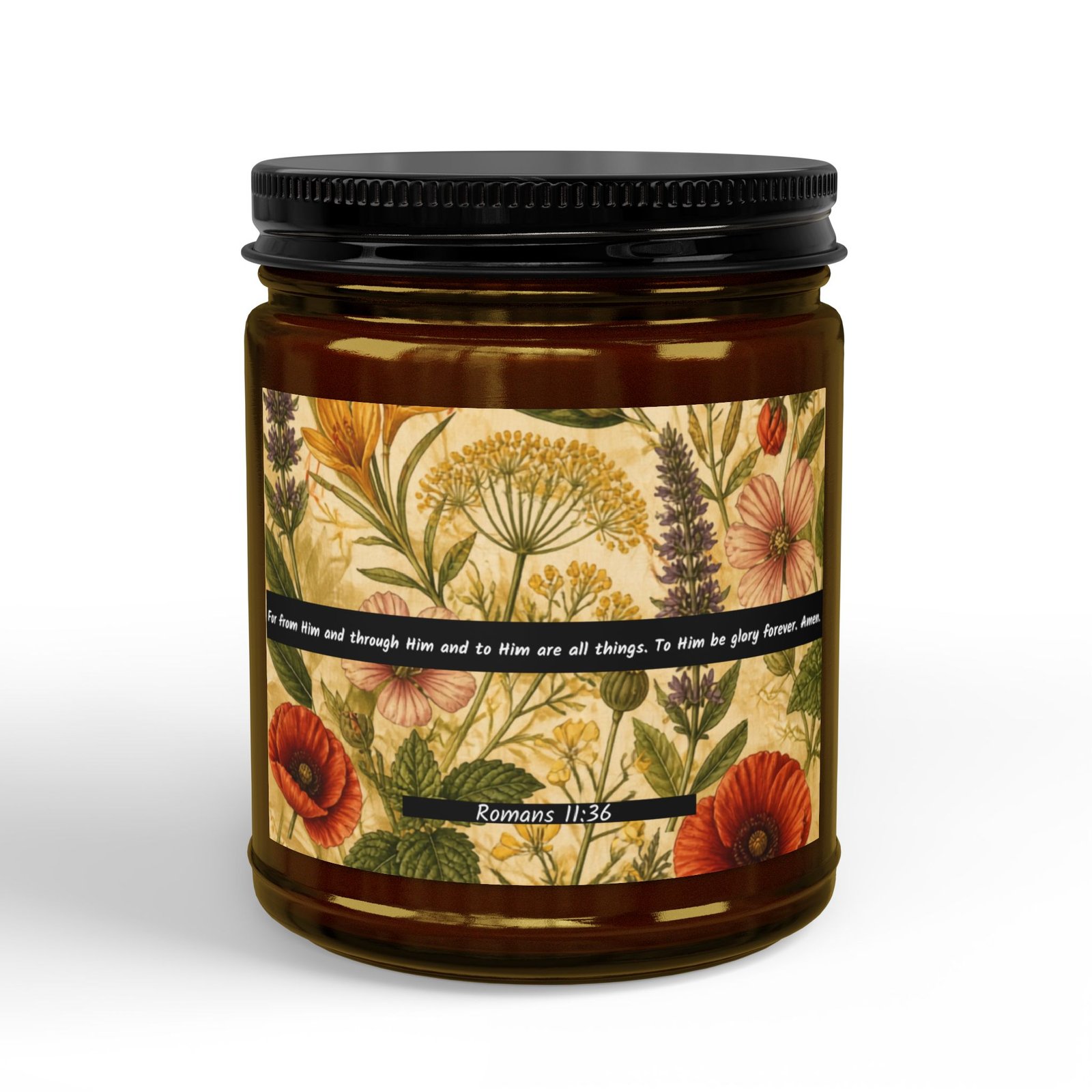 Romans 11:36: Botanical Design — Soy Candle (4oz & 9oz) - Image 3