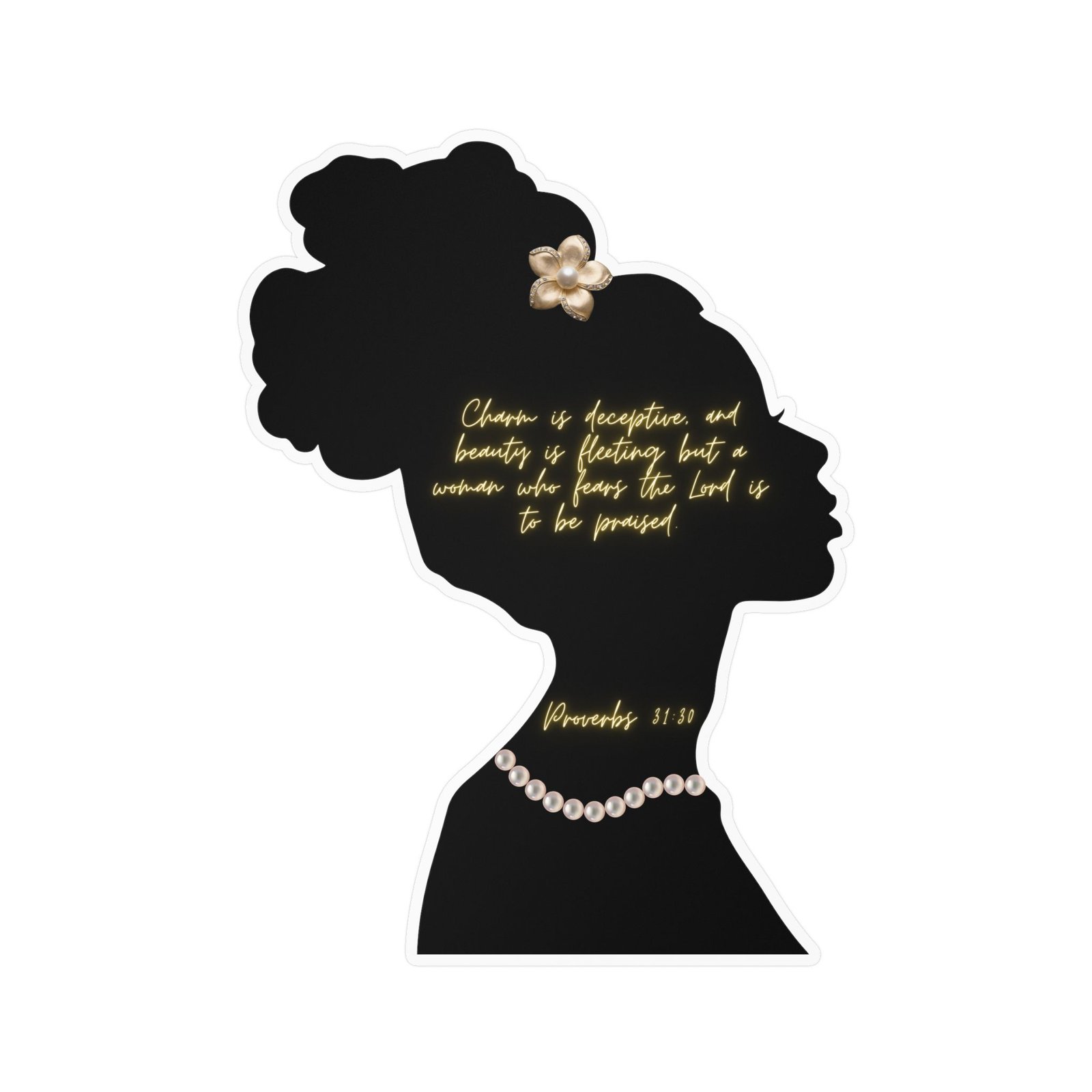 Proverbs 31:30: Pearls— Sticker - Image 13