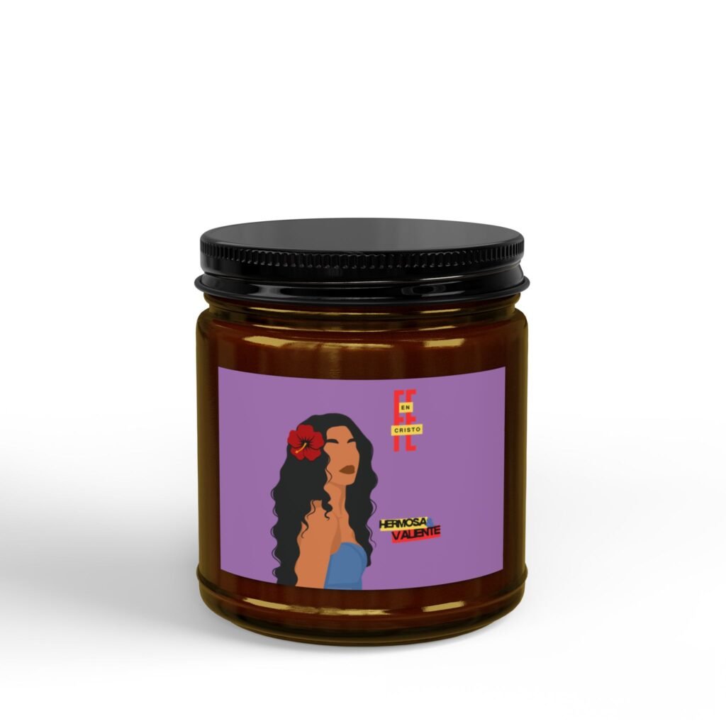 'Fe en Cristo': Hermosa & Valiente — Soy Candle (4oz & 9oz)